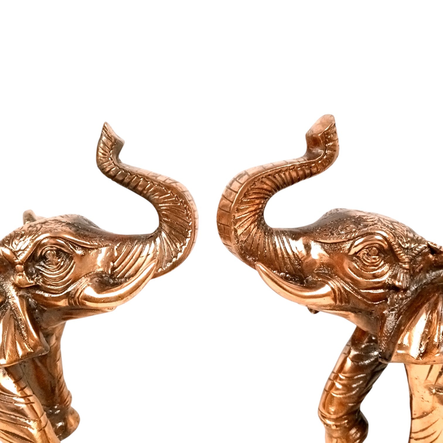 Elephant Showpiece Combo for Decor | Decorative Standing Elephant Statue for Home Decor | Traditional Masterpiece for Living Room:: Corner & Office - 15 Inch (Set Of 2) - Apkamart