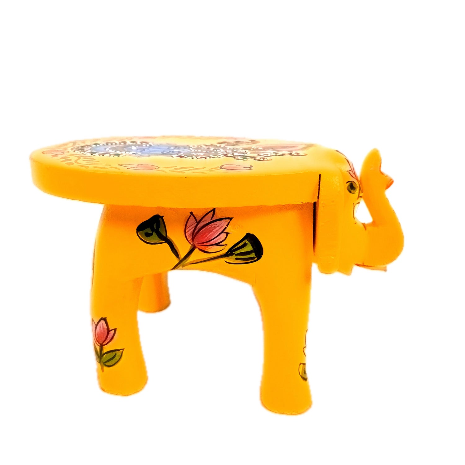 Elephant Showpiece | Elephant Table Showpiece - for Placing Small Pots & Tea Lights - for Home, Living Room Decor & Gifts - 7 Inch - Apkamart #Style_Design 1