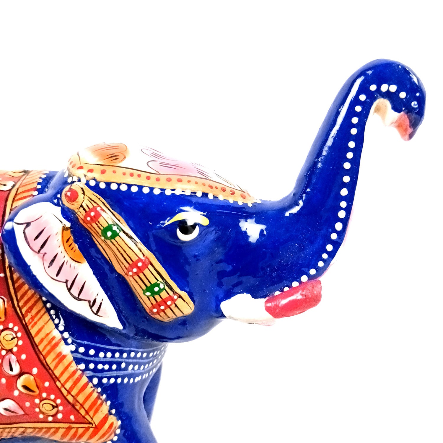 Elephant Showpiece for Table Decor | Handicraft Meenakari Showpiece Figurine - for Home Decor, Table, Living Room, Office & Gift - 6 Inch - Apkamart #Style_Pack Of 1