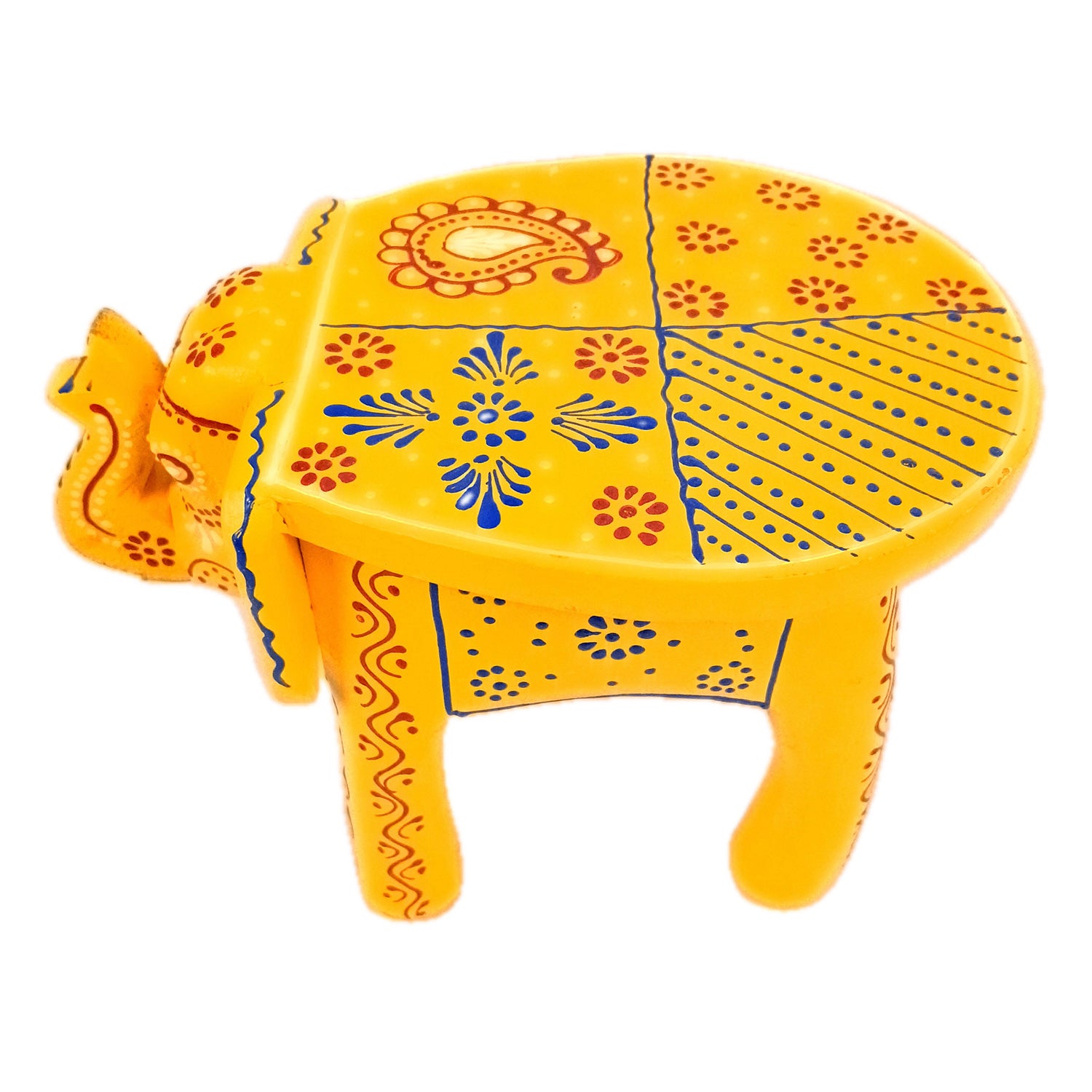 Wooden Stool - Elephant Design | Elephant Table - for Placing Small Pots & Tea Lights - for Home, Living Room Decor, office & Gifts - 6 Inch - Apkamart