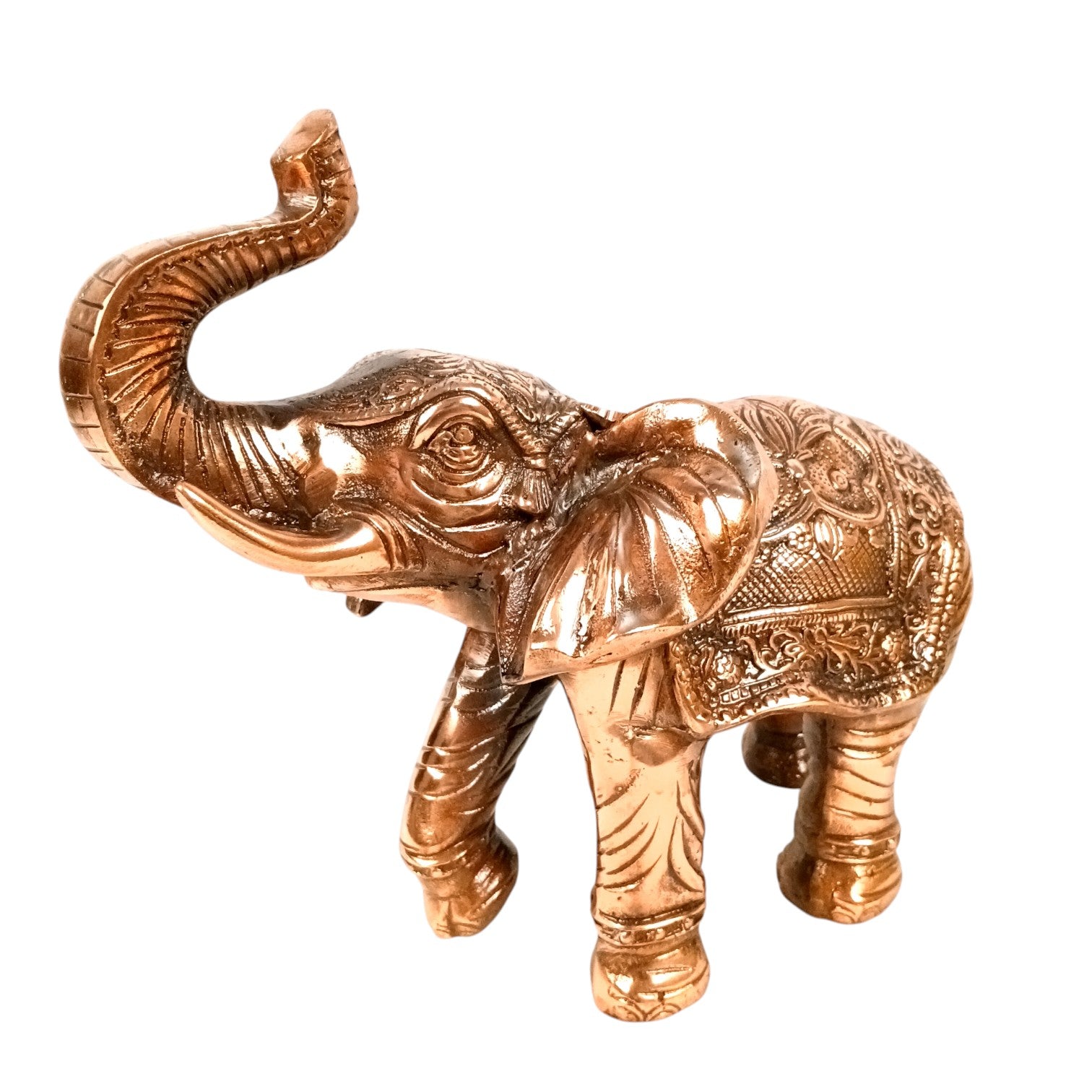 Elephant Showpiece Combo for Decor | Decorative Standing Elephant Statue for Home Decor | Traditional Masterpiece for Living Room:: Corner & Office - 15 Inch (Set Of 2) - Apkamart
