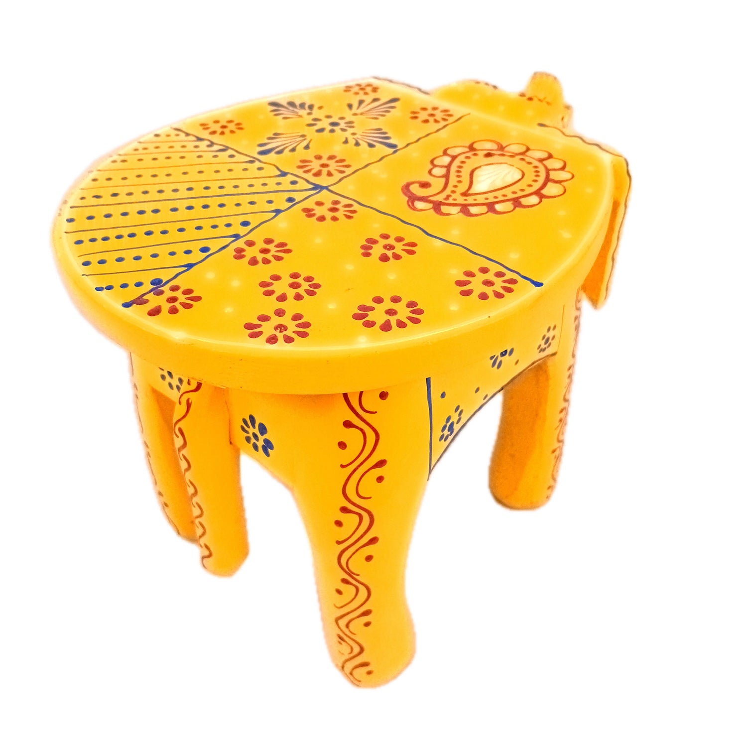 Wooden Stool - Elephant Design | Elephant Table - for Placing Small Pots & Tea Lights - for Home, Living Room Decor, office & Gifts - 6 Inch - Apkamart