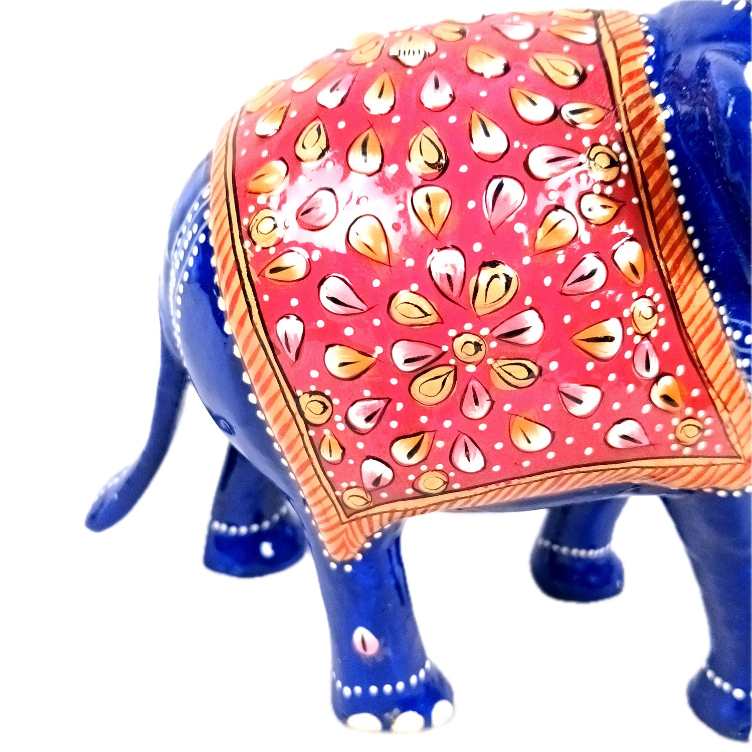 Elephant Showpiece for Table Decor | Handicraft Meenakari Showpiece Figurine - for Home Decor, Table, Living Room, Office & Gift - 6 Inch - Apkamart #Style_Pack Of 1
