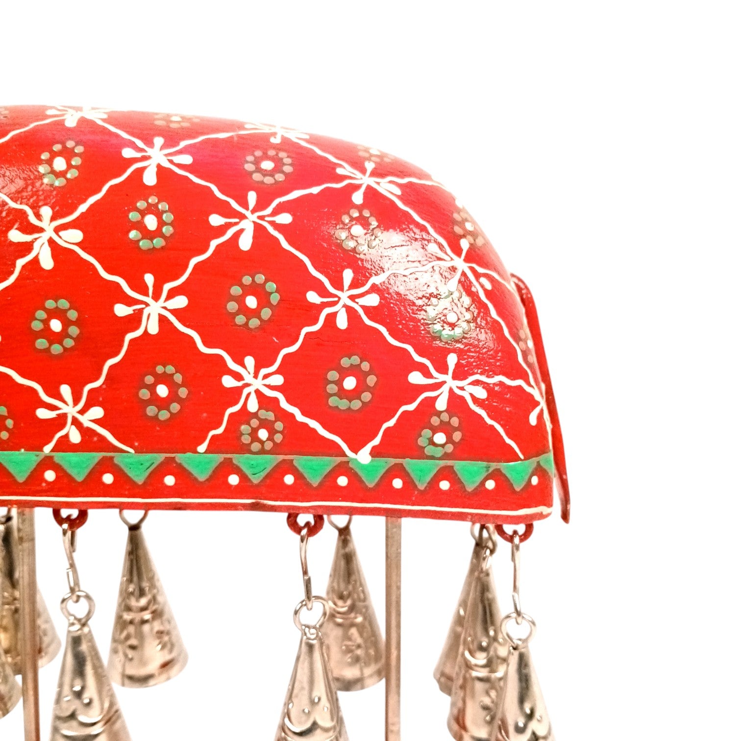 Elephant With Bells Showpiece for Home Decor | Stylish Table Decor & Gift Item | Elegant Figurine for Living Room, Bedroom & Office Decoration - 11 Inch - Apkamart #Style_Design 1