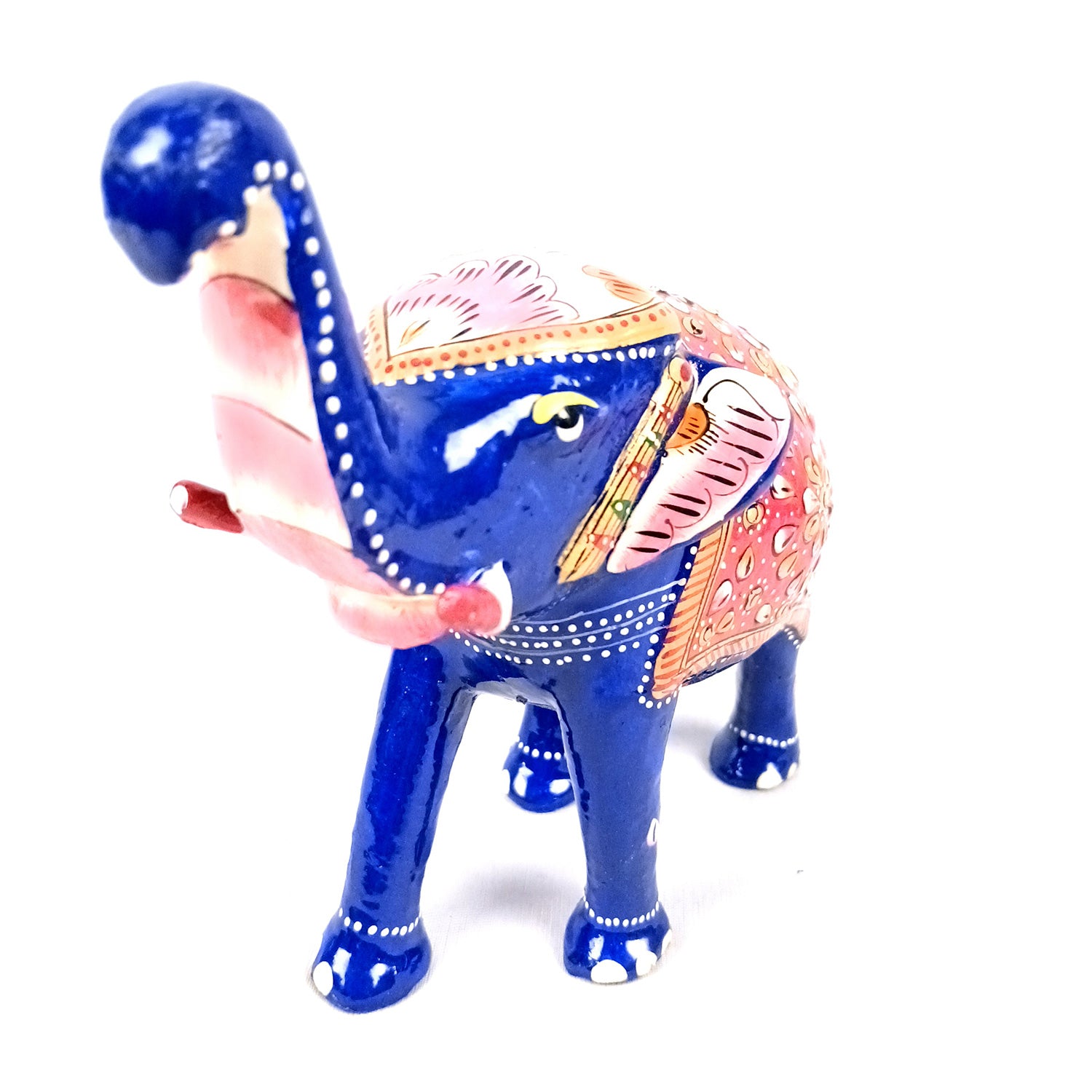 Elephant Showpiece for Table Decor | Handicraft Meenakari Showpiece Figurine - for Home Decor, Table, Living Room, Office & Gift - 6 Inch - Apkamart #Style_Pack Of 1