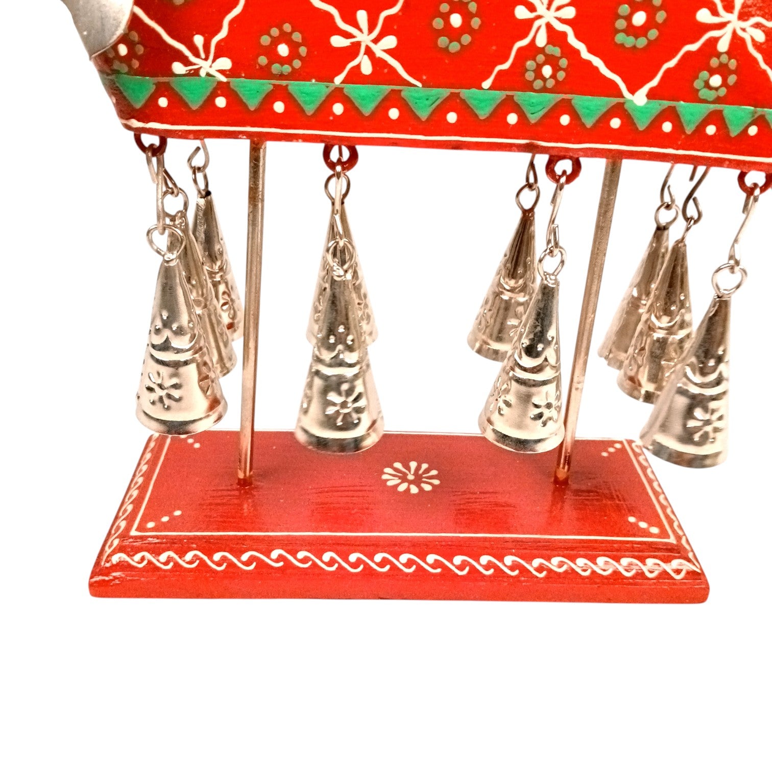 Elephant With Bells Showpiece for Home Decor | Stylish Table Decor & Gift Item | Elegant Figurine for Living Room, Bedroom & Office Decoration - 11 Inch - Apkamart #Style_Design 1