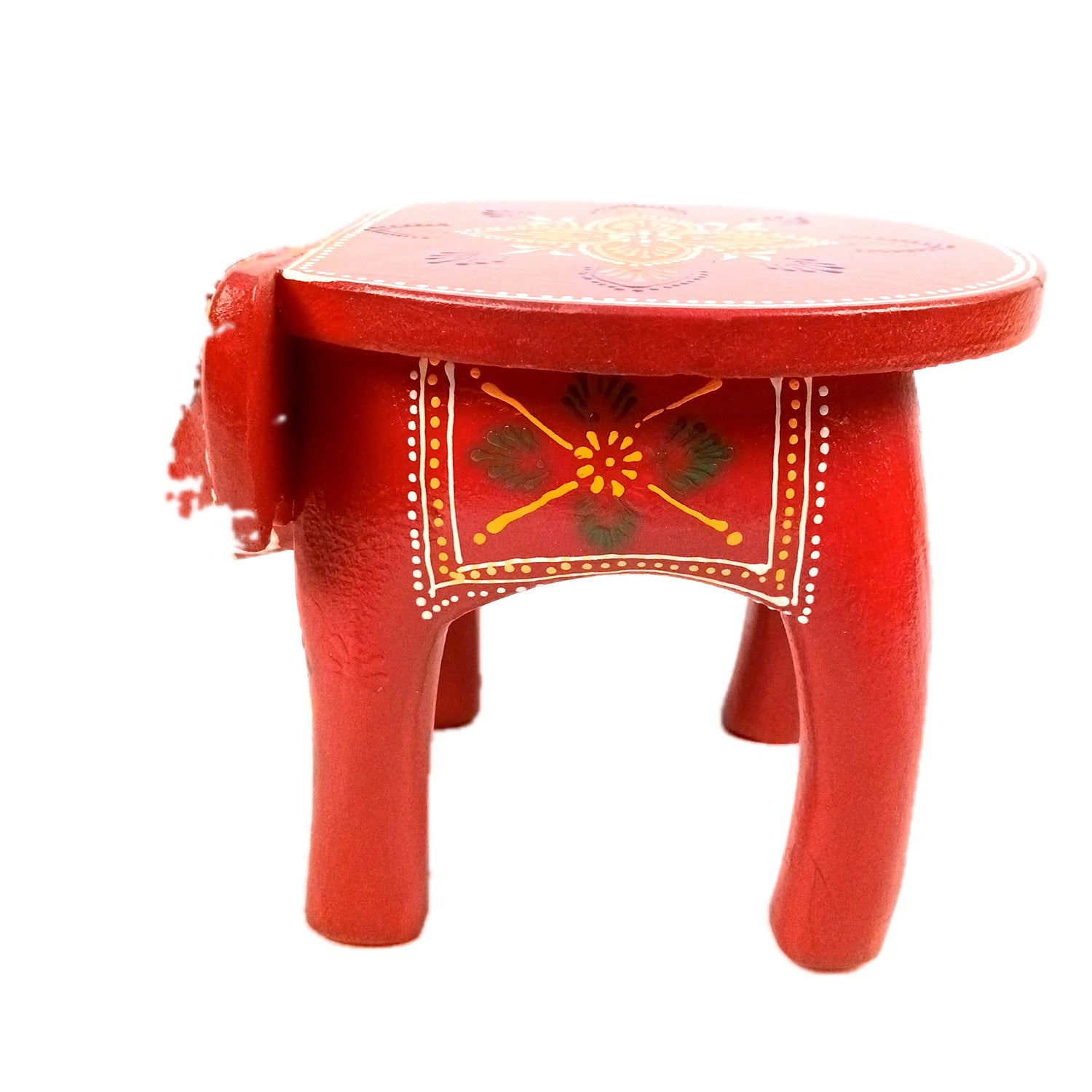 Elephant Showpiece - Stool Design | Elephant Table Showpiece - For Placing Small Pots & Tea Lights - For Home, Living Room Decor & Gifts - 8 Inch - Apkamart #Style_Design 1