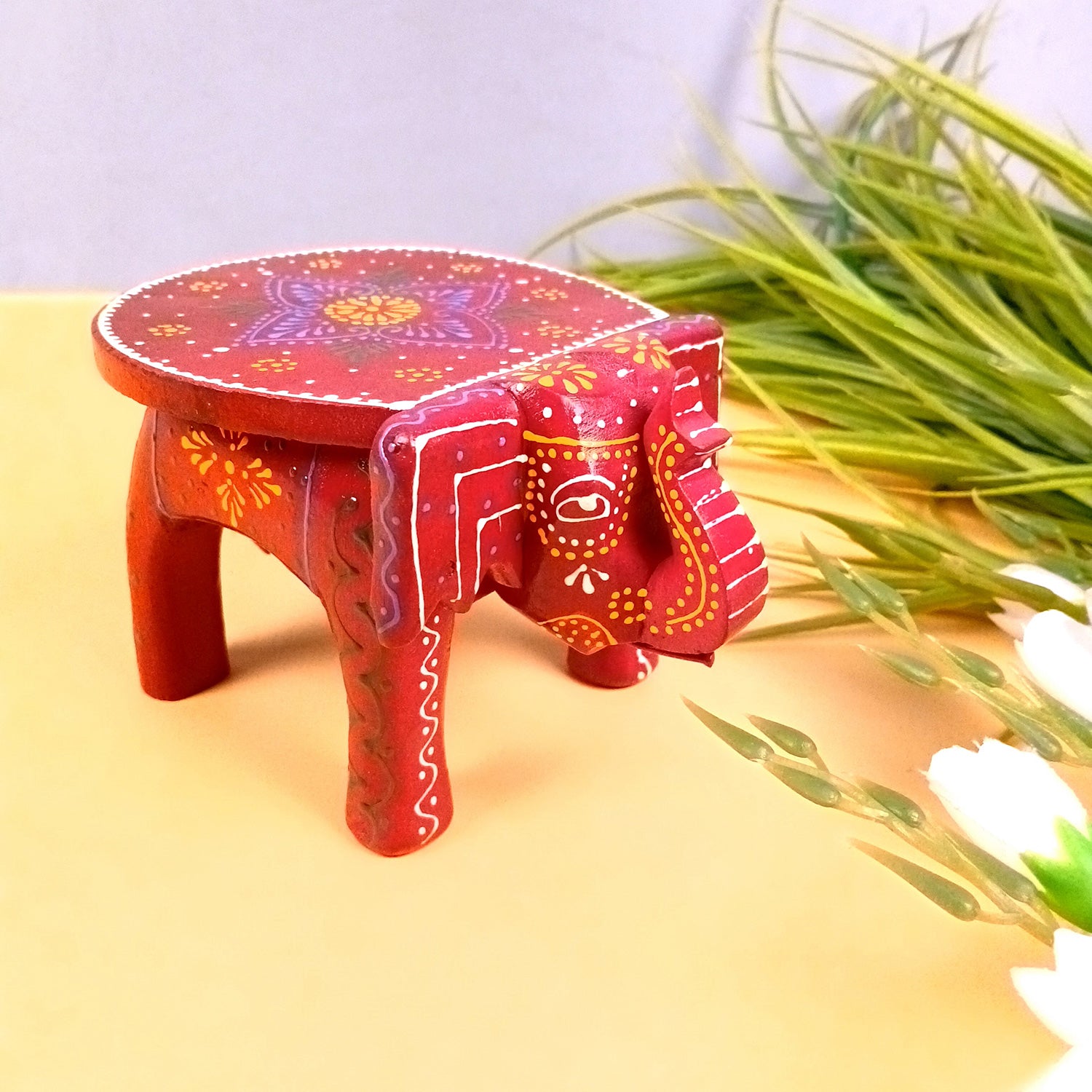 Elephant Showpiece | Elephant Table Showpiece - for Placing Small Pots & Tea Lights - for Home, Living Room Decor & Gifts - 7 Inch - Apkamart #Style_Design 2