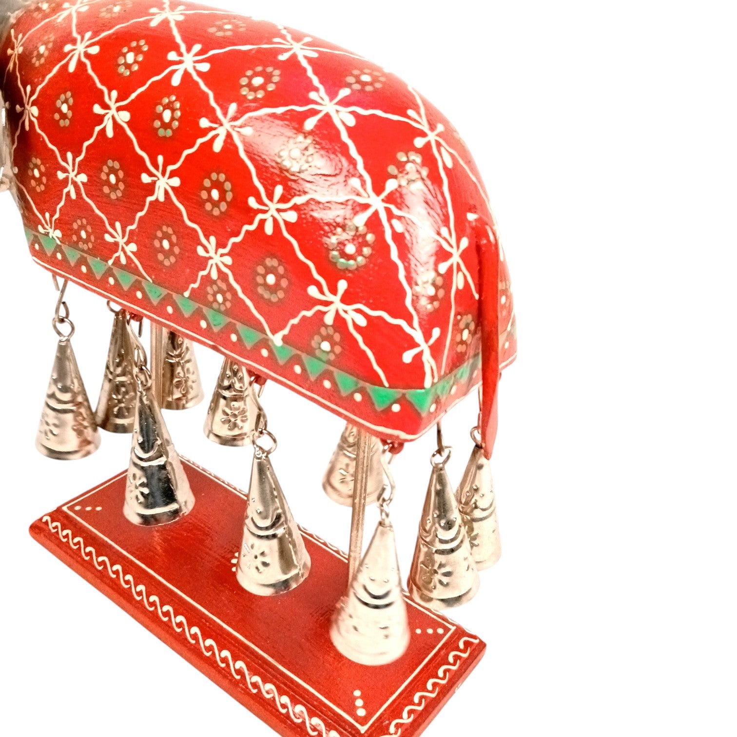 Elephant With Bells Showpiece for Home Decor | Stylish Table Decor & Gift Item | Elegant Figurine for Living Room, Bedroom & Office Decoration - 11 Inch - Apkamart #Style_Design 1