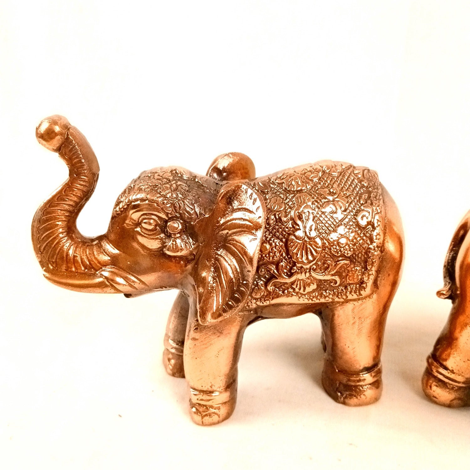 Elephant Statue Showpiece | Decorative Elephant Figurine for Home Decor | Lucky Elephant Idol for Living Room, Office, Mandir & Gift - 7 Inch - Apkamart