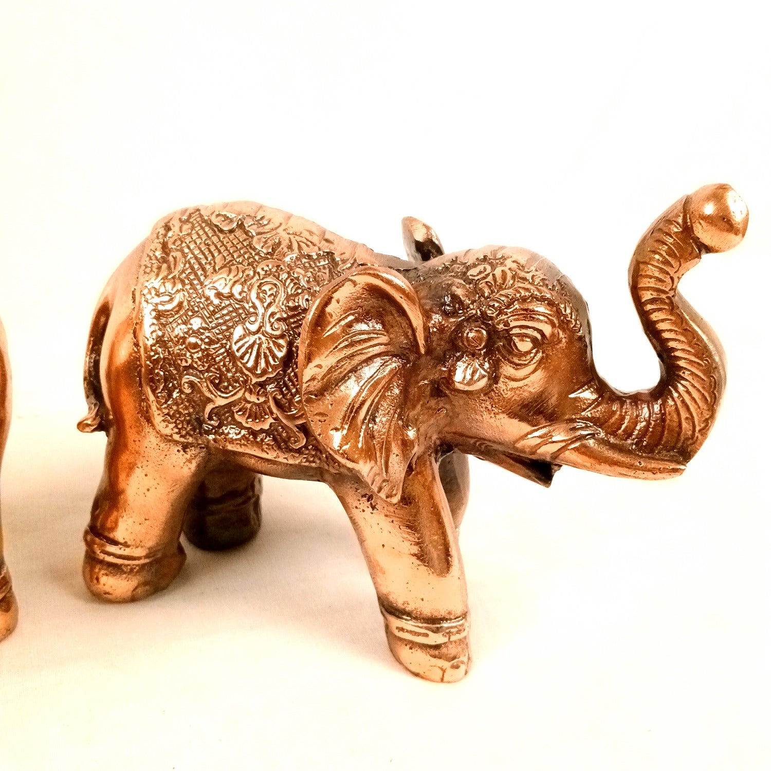 Elephant Statue Showpiece | Decorative Elephant Figurine for Home Decor | Lucky Elephant Idol for Living Room, Office, Mandir & Gift - 7 Inch - Apkamart