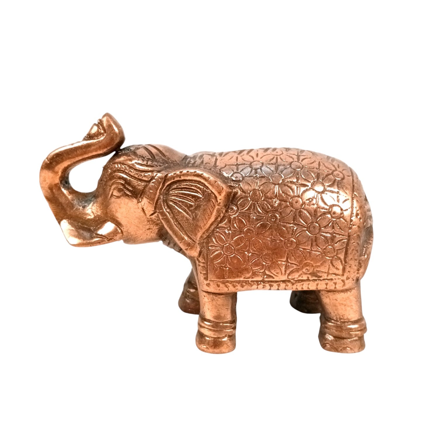 Elephant Statue Showpiece | Handcrafted Elephant Figurine for Home, Office & Temple Decor | Symbol of Luck, Strength & Prosperity - 5 Inch - Apkamart