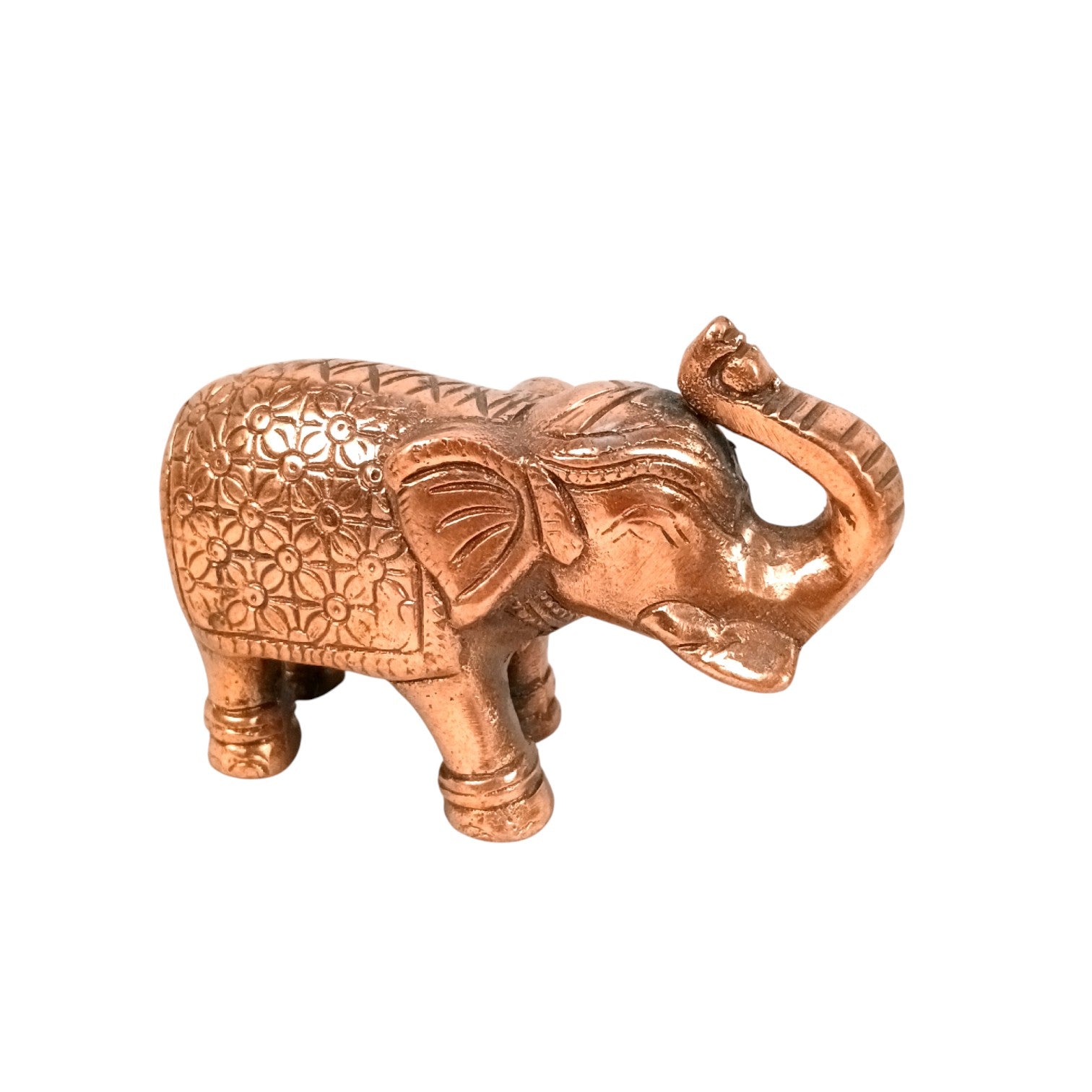 Elephant Statue Showpiece | Handcrafted Elephant Figurine for Home, Office & Temple Decor | Symbol of Luck, Strength & Prosperity - 5 Inch (Set Of 2) - Apkamart