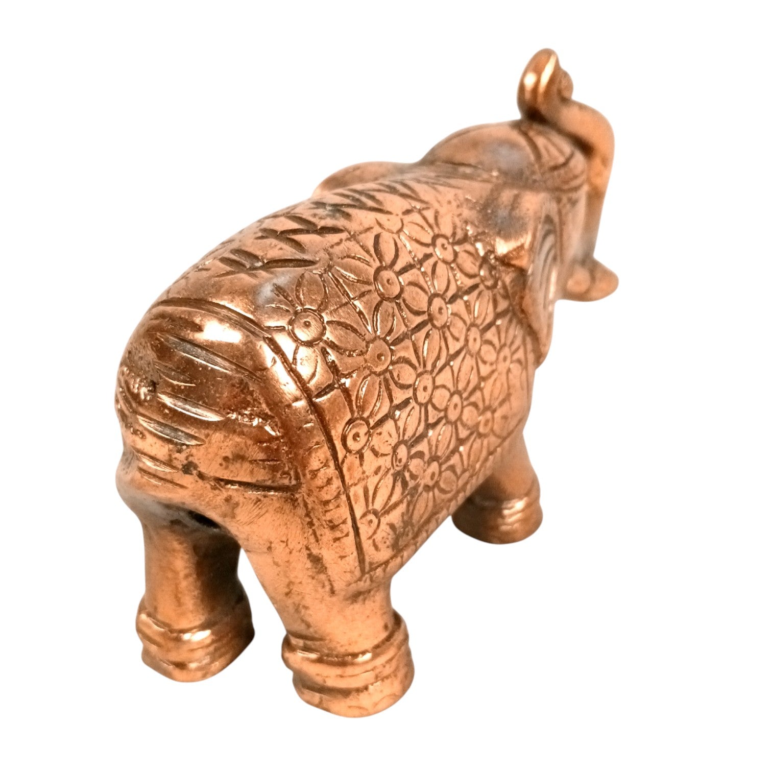 Elephant Statue Showpiece | Handcrafted Elephant Figurine for Home, Office & Temple Decor | Symbol of Luck, Strength & Prosperity - 5 Inch - Apkamart