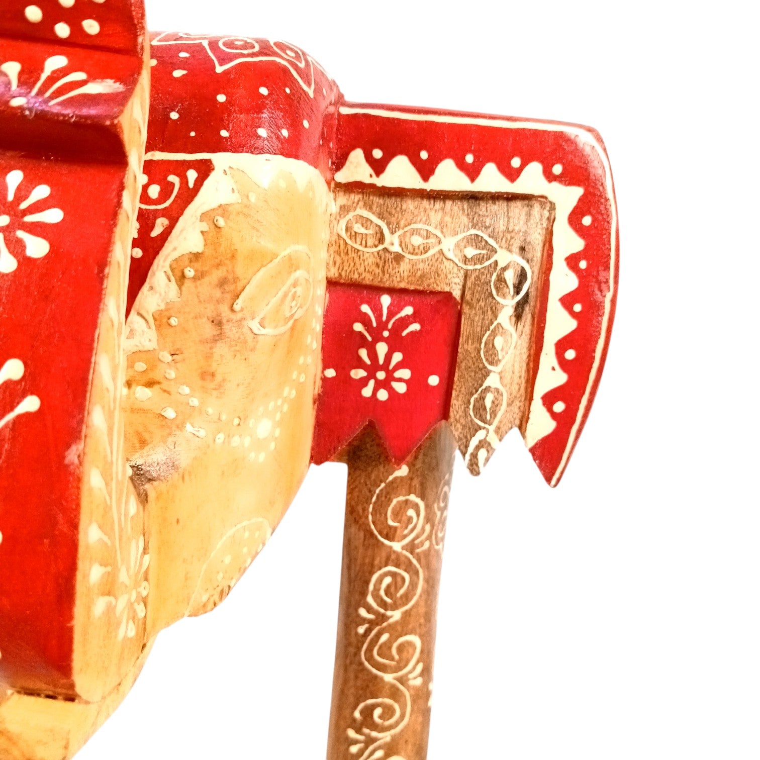 Elephant Stool | Wooden Decorative Stool for Home Decor | Traditional Handcrafted Side Table, Plant Stand & Showpiece for Living Room, Bedroom & Office - 12 Inch - Apkamart