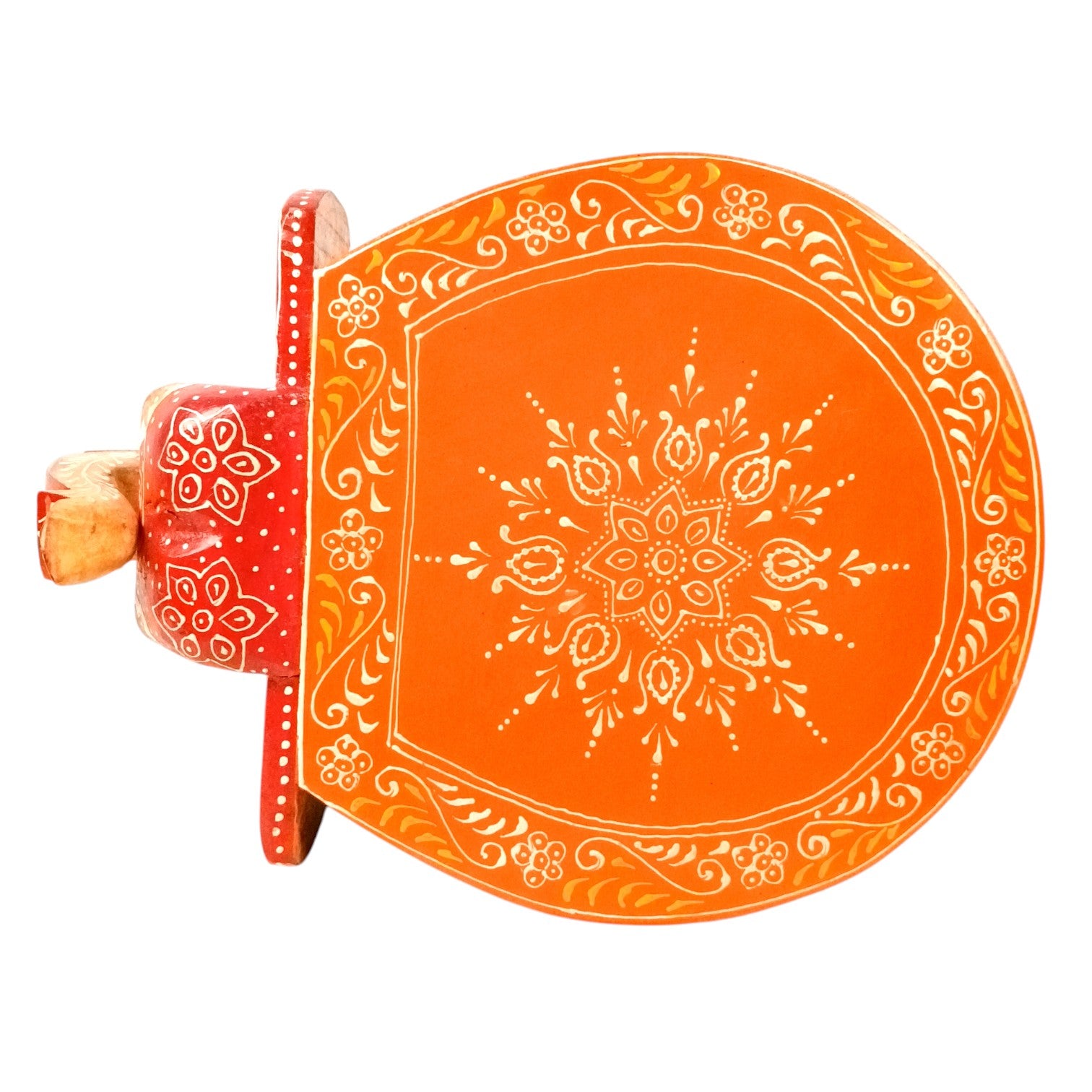 Elephant Stool | Wooden Decorative Stool for Home Decor | Traditional Handcrafted Side Table, Plant Stand & Showpiece for Living Room, Bedroom & Office - 12 Inch - Apkamart