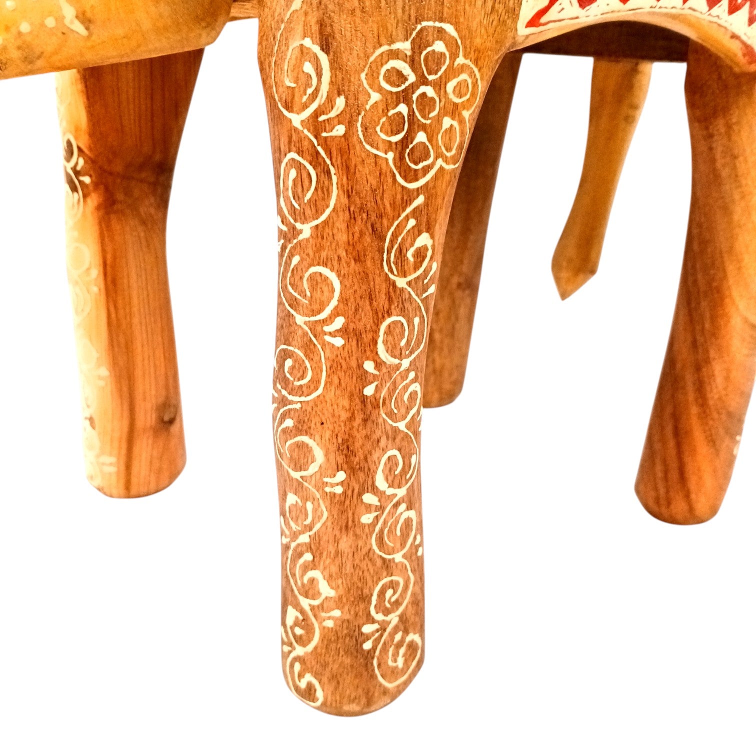 Elephant Stool | Wooden Decorative Stool for Home Decor | Traditional Handcrafted Side Table, Plant Stand & Showpiece for Living Room, Bedroom & Office - 12 Inch - Apkamart