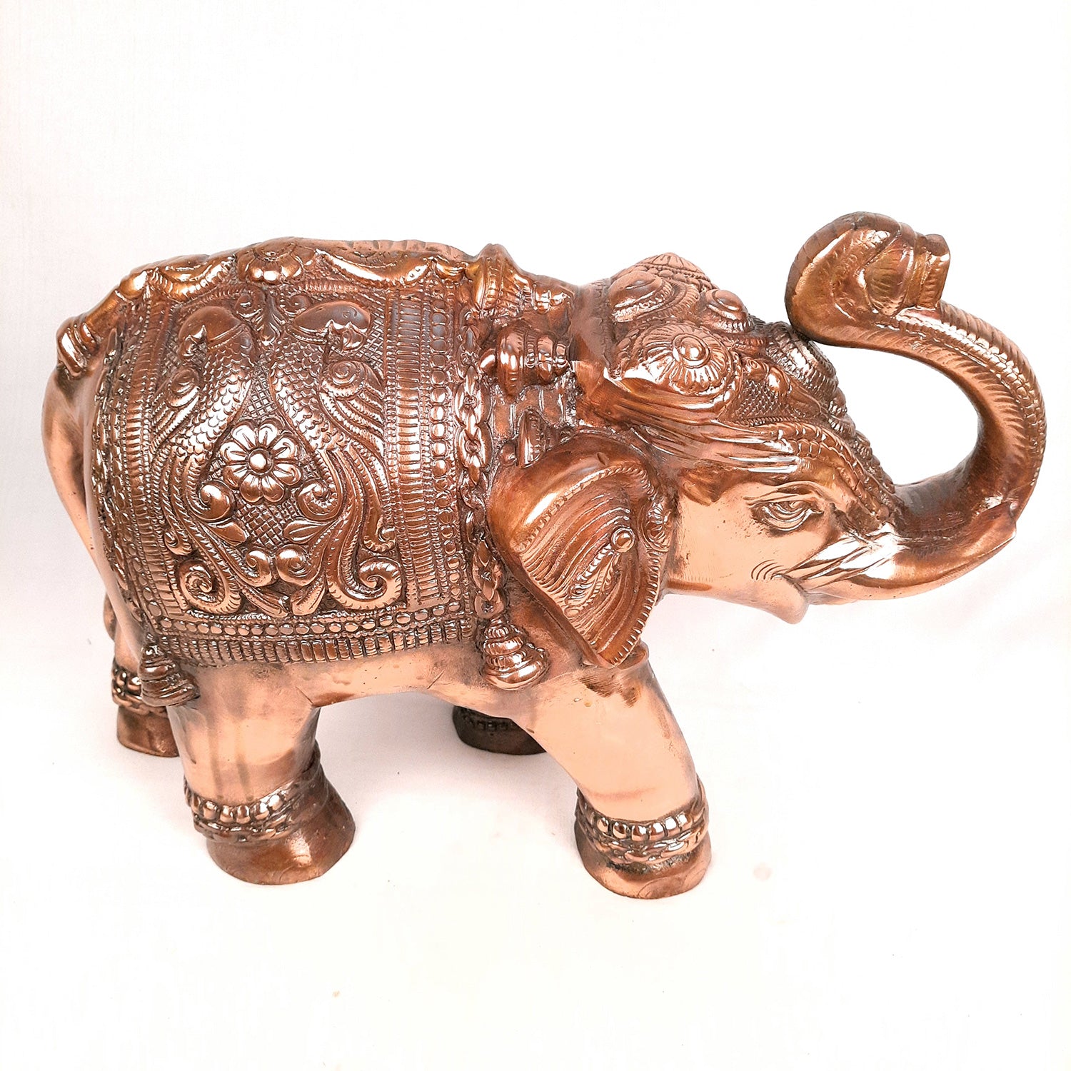 Elephant Statue Showpiece | Elephant Sculpture - for Vastu, Good Luck, Prosperity, Home & Table Decor & Gifts - 12 Inch - Apkamart #Style_Pack of 1