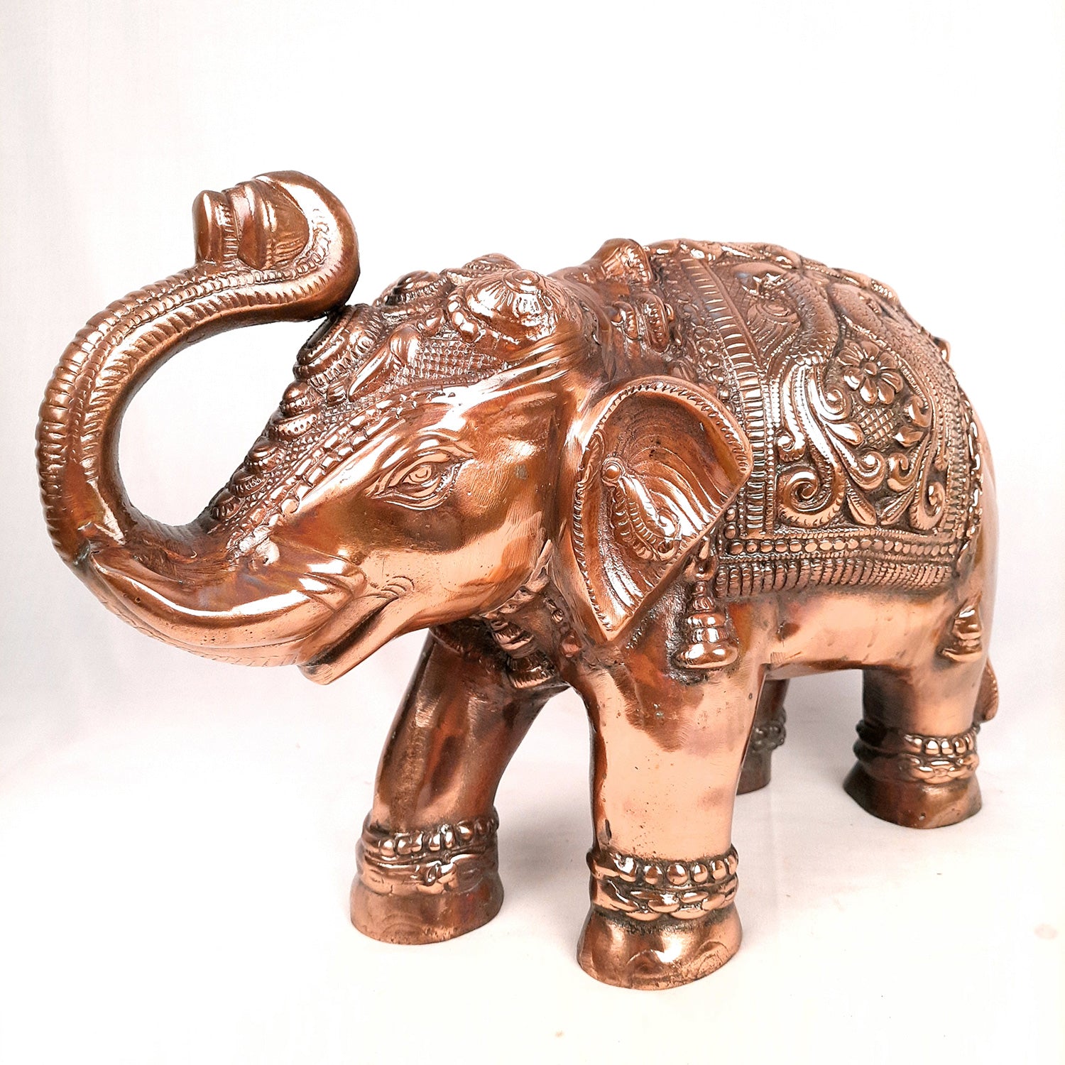 Elephant Statue Showpiece | Elephant Sculpture - for Vastu, Good Luck, Prosperity, Home & Table Decor & Gifts - 12 Inch - Apkamart #Style_Pack of 1