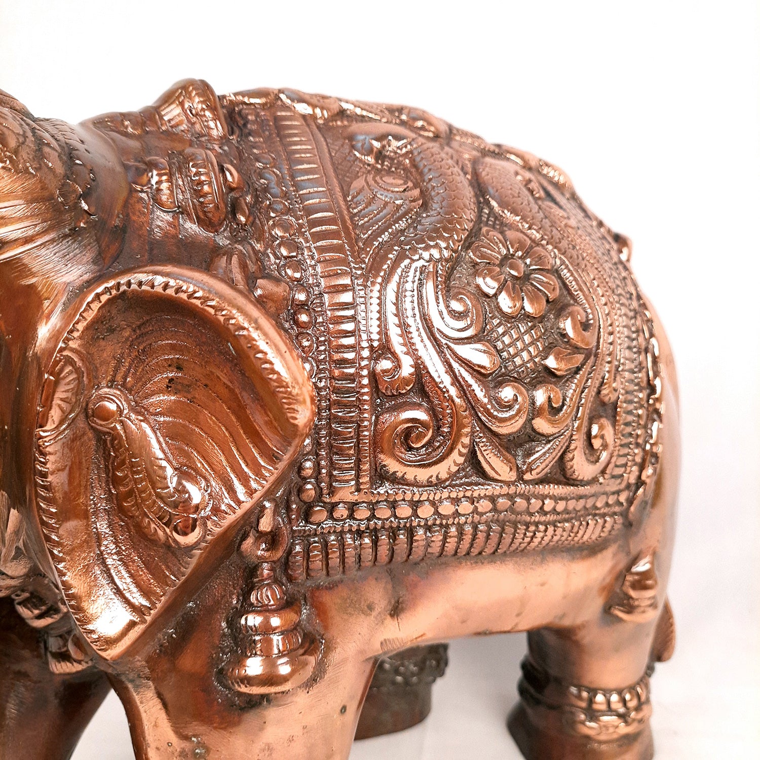 Elephant Statue Showpiece | Elephant Sculpture - for Vastu, Good Luck, Prosperity, Home & Table Decor & Gifts - 12 Inch - Apkamart #Style_Pack of 1