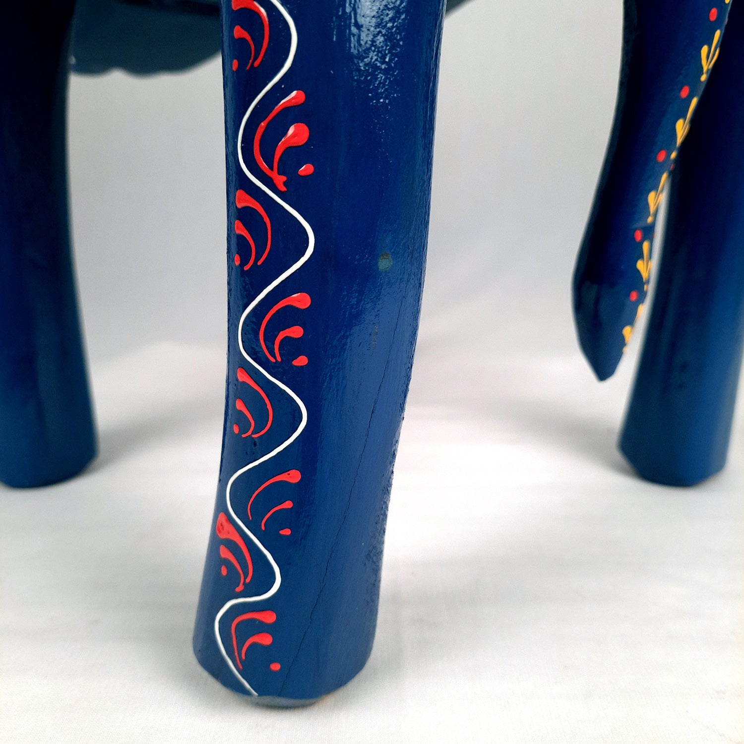 End Tables - Elephant Design | Wooden Side Table for Keeping Lamp, Vases & Plants | Small Stools - for Bedside, Home Decor, Corners, Sofa Side Stool, Office & Gifts - 12 Inch - apkamart #color_Blue