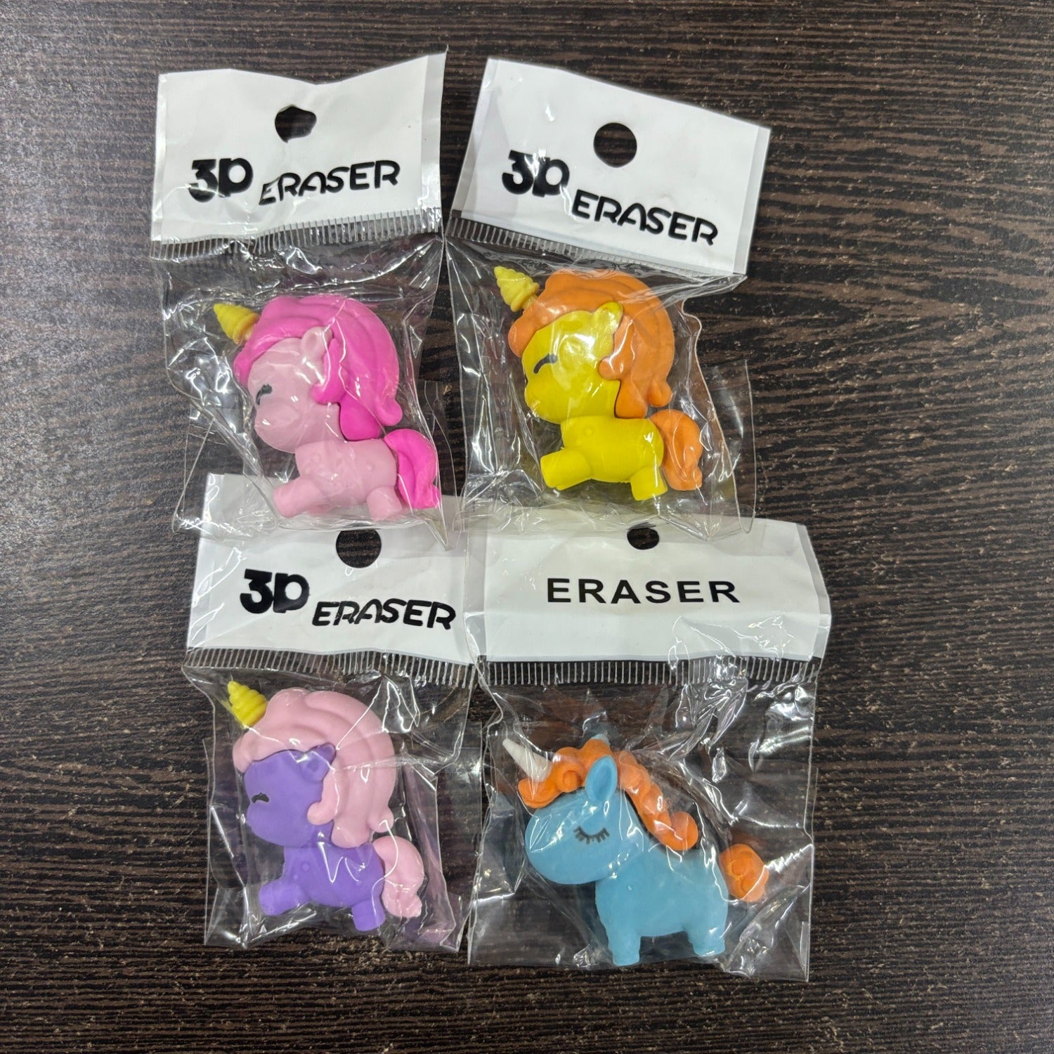 Horse Design Eraser Set for Kids | Soft Earser for School Use | Non-Dust Earser for Pencil Writing & Drawing | Smooth Clean Earser Set for Students -