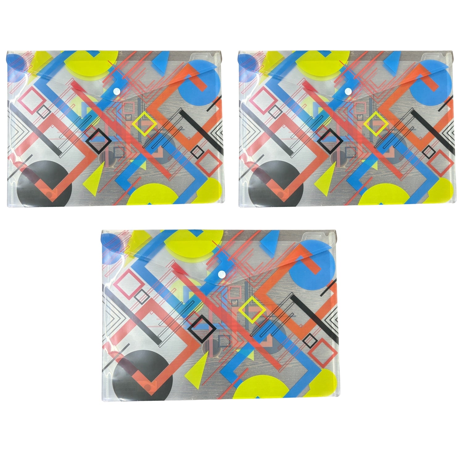 Button Folder A4 Size - For Filing Kids Document - For Kids, School Projects & Birthday Return Gifts - Apkamart #Style_Pack Of 3