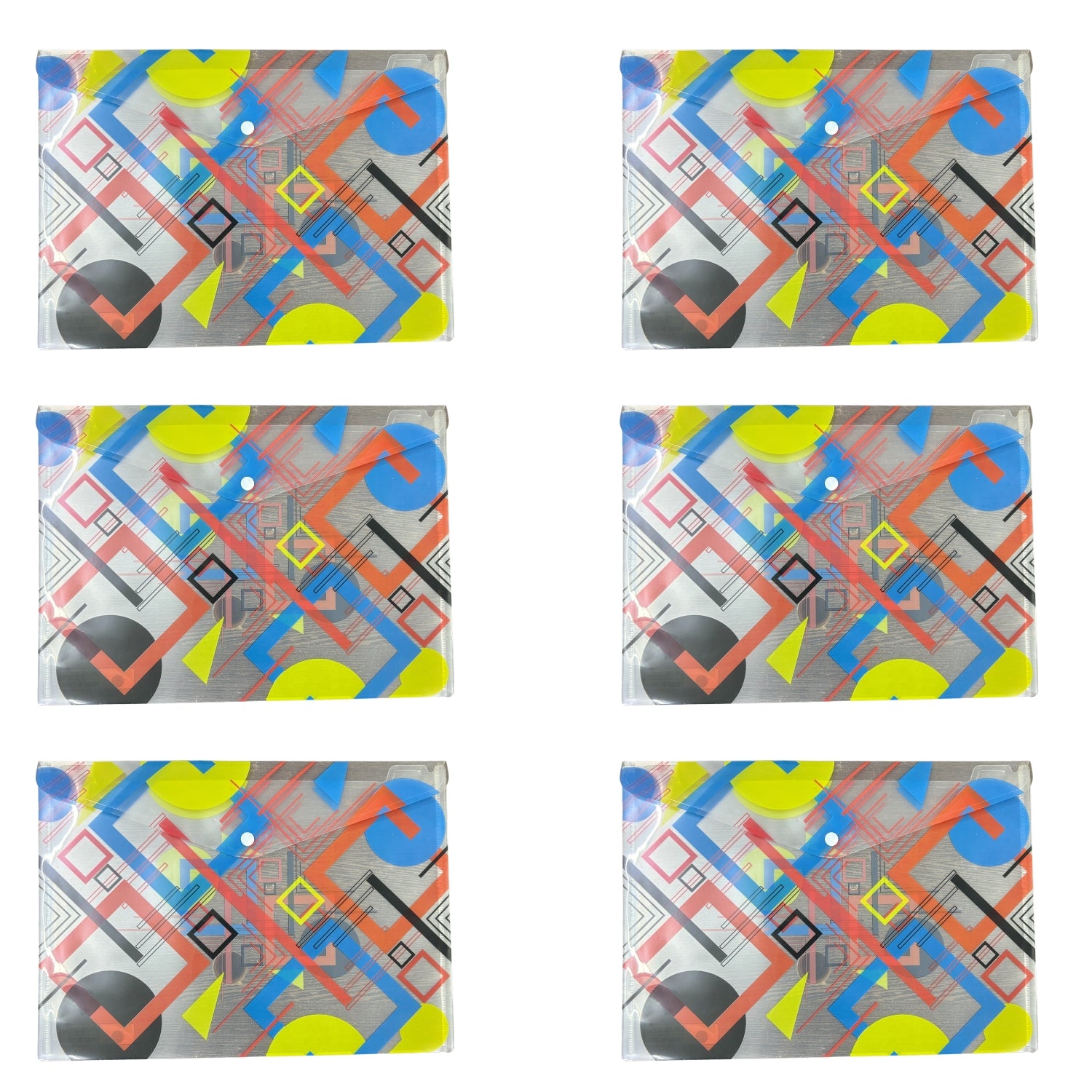 Button Folder A4 Size - For Filing Kids Document - For Kids, School Projects & Birthday Return Gifts - Apkamart #Style_Pack Of 6