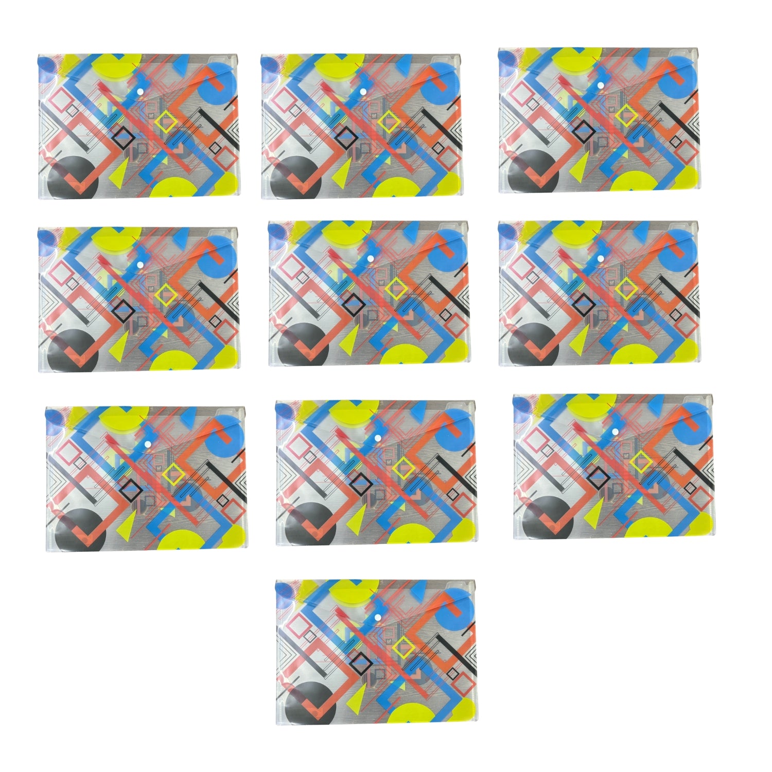 Button Folder A4 Size - For Filing Kids Document - For Kids, School Projects & Birthday Return Gifts - Apkamart #Style_Pack Of 10