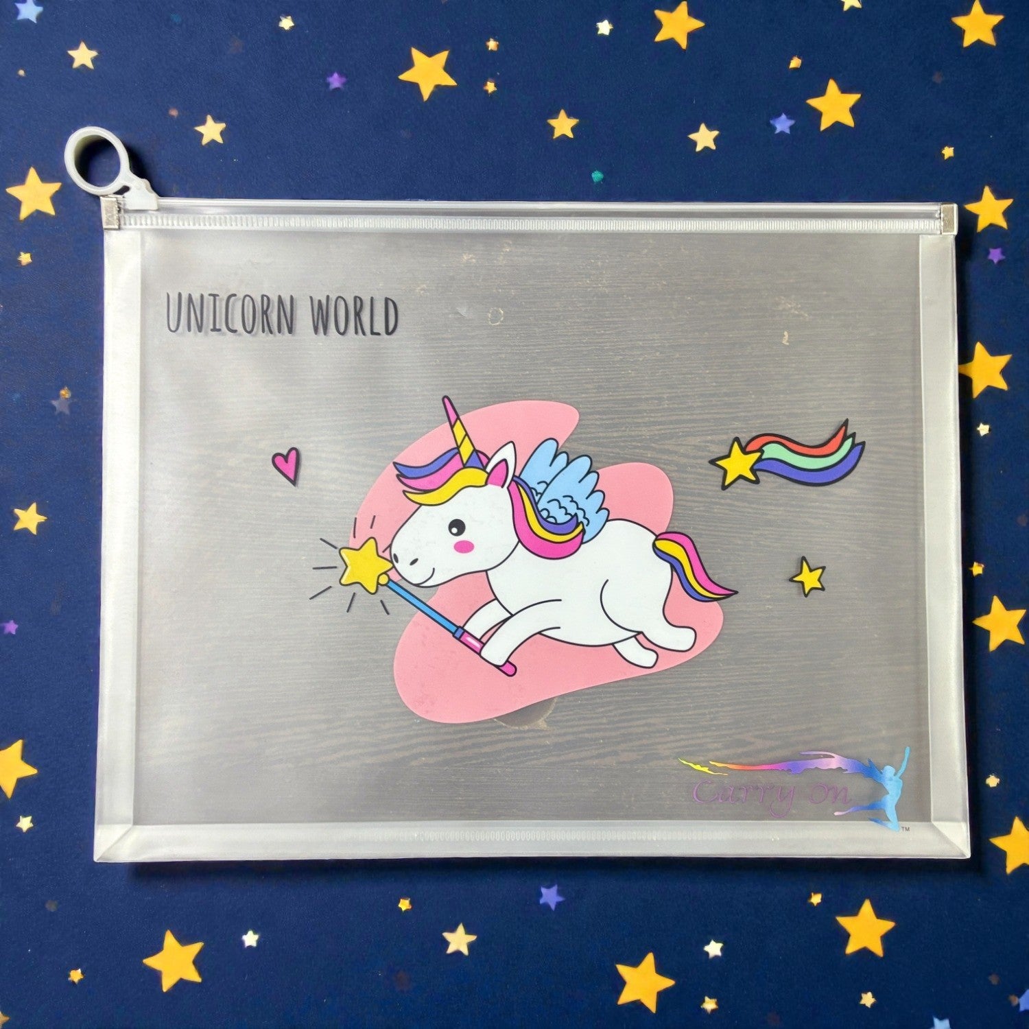 Unicorn Design File Storage Folder | Durable File Folder Organizer for Documents | Files for Students & Office Use | Document File Folder with Zip Closure - Apkamart #Style_Pack Of 1