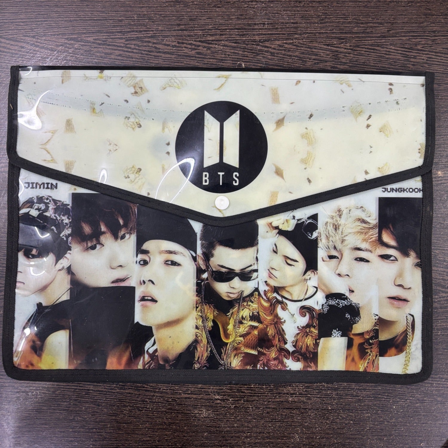 BTS Design File Storage Folder | Durable File Folder Organizer for Documents | Files for Students & Office Use | Lightweight Document File with Button Closure