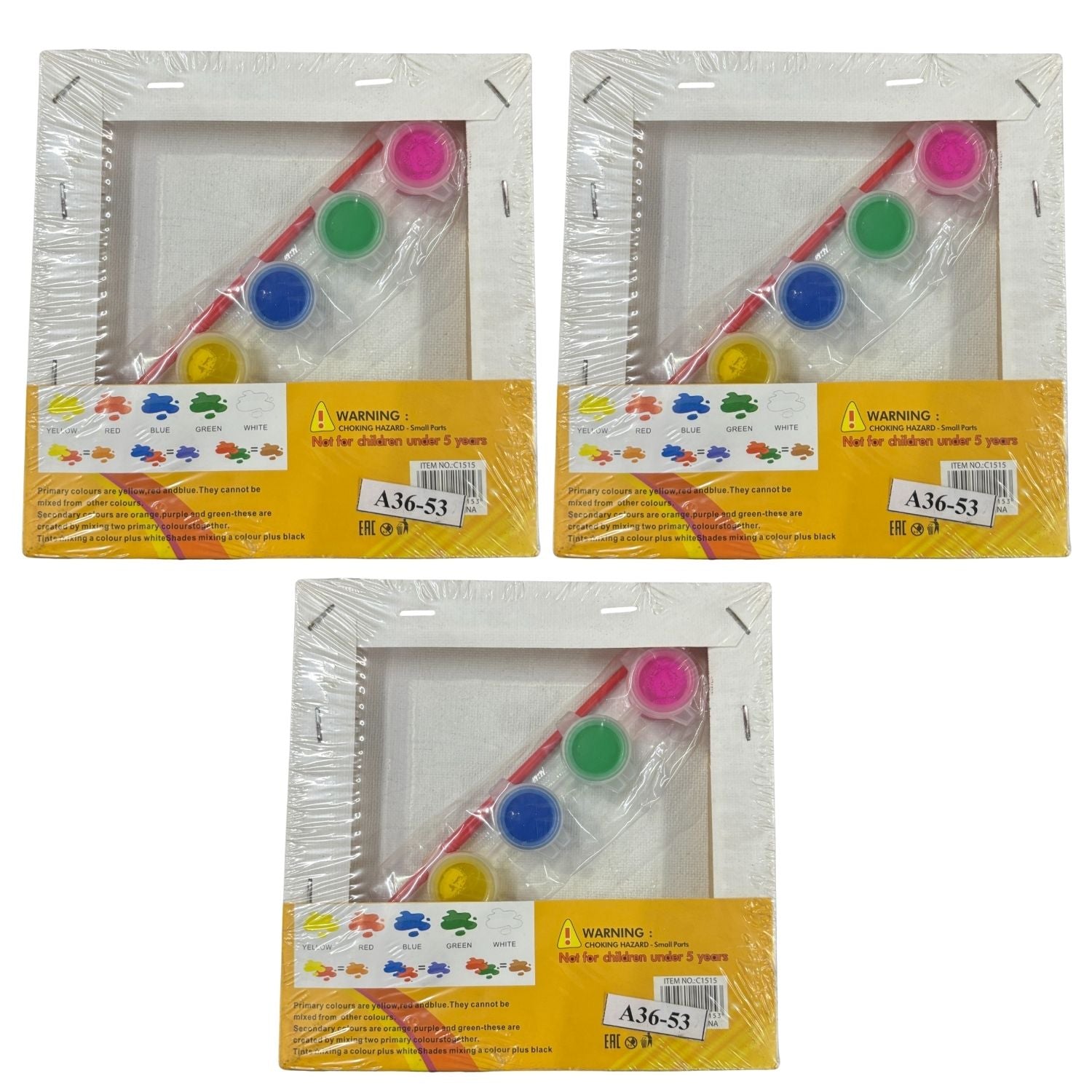 Canvas Colors Set with Brush for Students and Adults – Non-Toxic Canvas Paint Coloring Board Set for Art Projects, Painting Practice