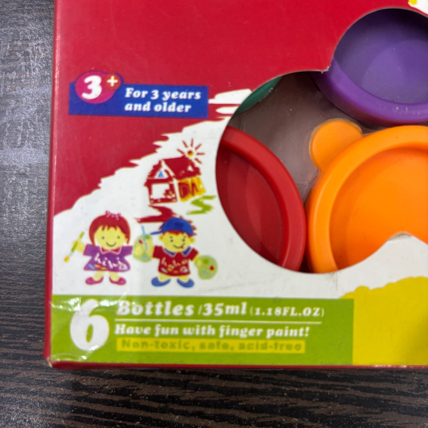 Finger Paints for Kids | Washable Non Toxic Finger Paint Set for Toddlers Children Art & Craft | Easy-Clean Finger Paints for Washable Fun - (6 Colors) (pack Of 1) - Apkamart