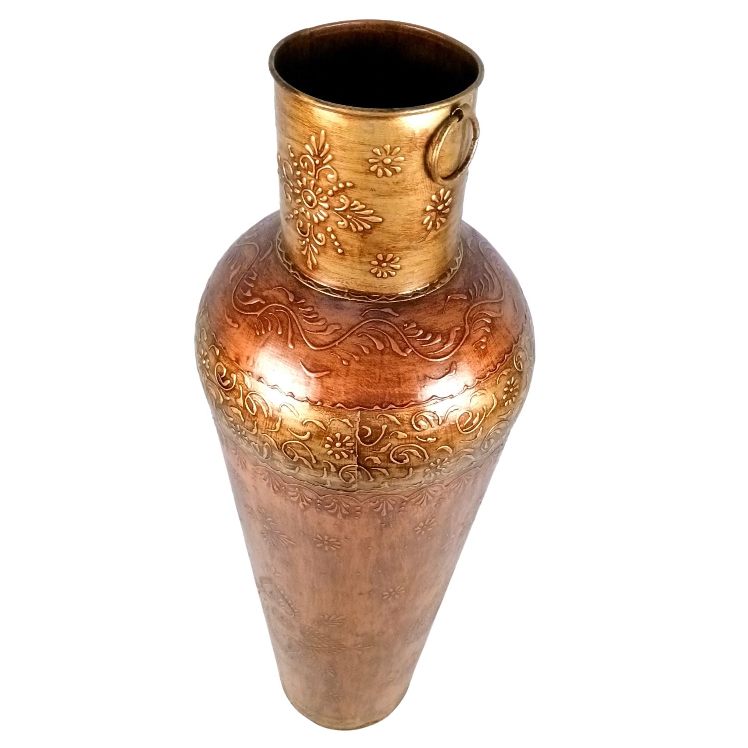 Handcrafted Metal Vase For Living Room Dining Table - 30 Inch - Apkamart