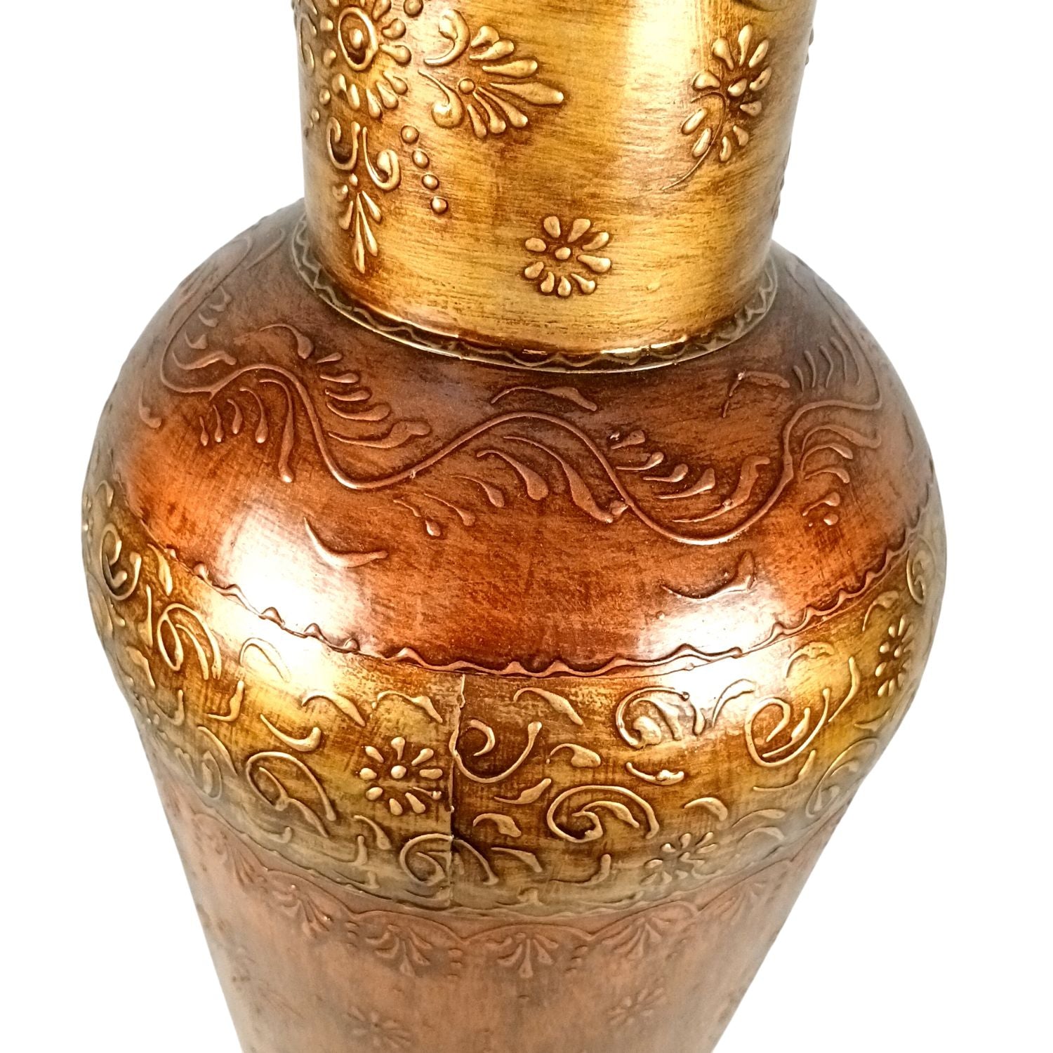 Handcrafted Metal Vase For Living Room Dining Table - 30 Inch - Apkamart