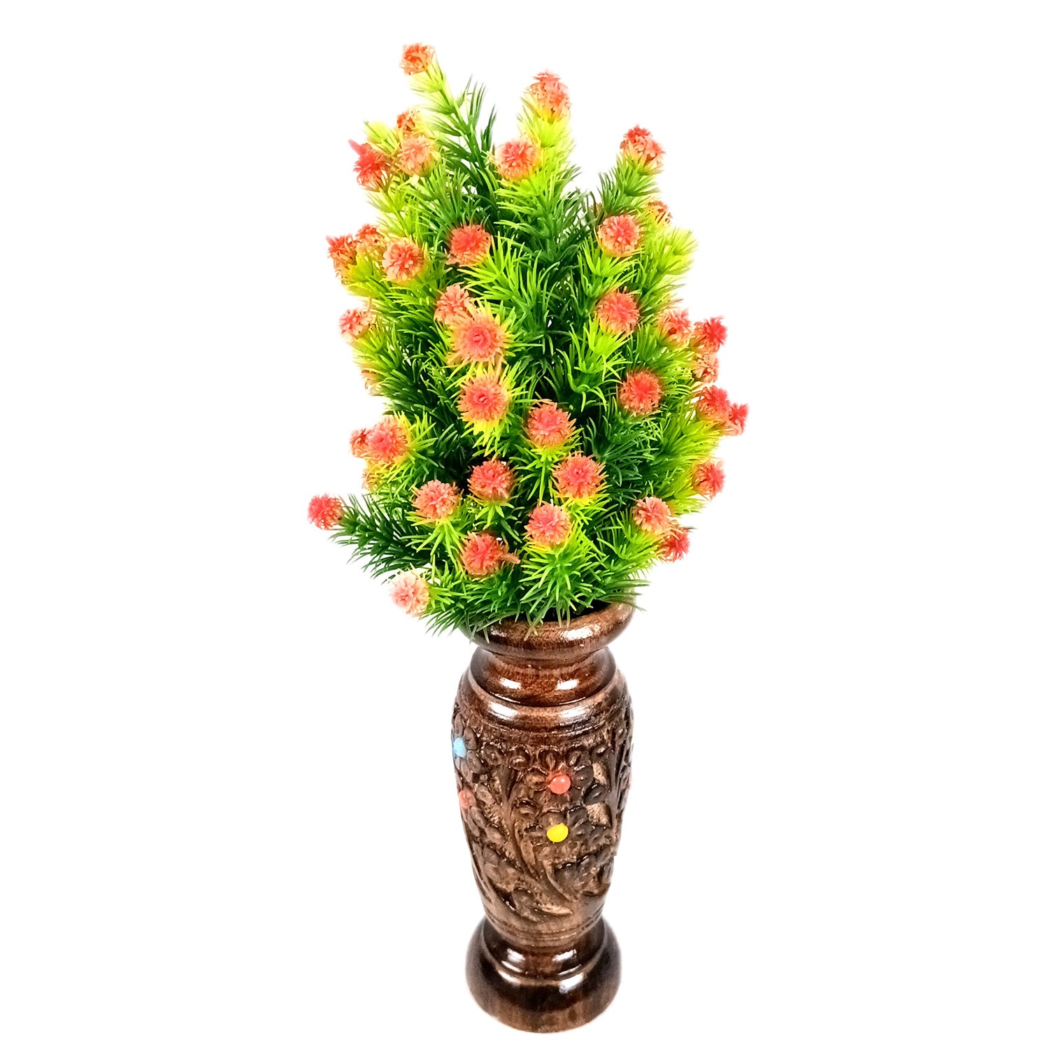 Flower Vase Wooden | Pots for Flowers - For Tabletop, Living Room, Home & Office Decoration | Centerpiece for Table Decoration |Vases for Gifts - 8 Inch - Apkamart