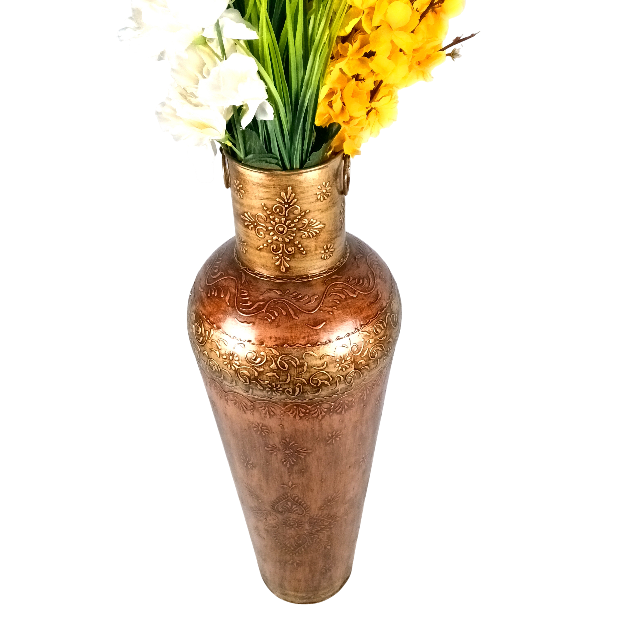 Handcrafted Flower Vase | Decorative Metal Vase for Living Room, Dining Table, Office & Home Décor | Elegant Modern Flower Pot | Elegant Gift - 30 Inch - Apkamart