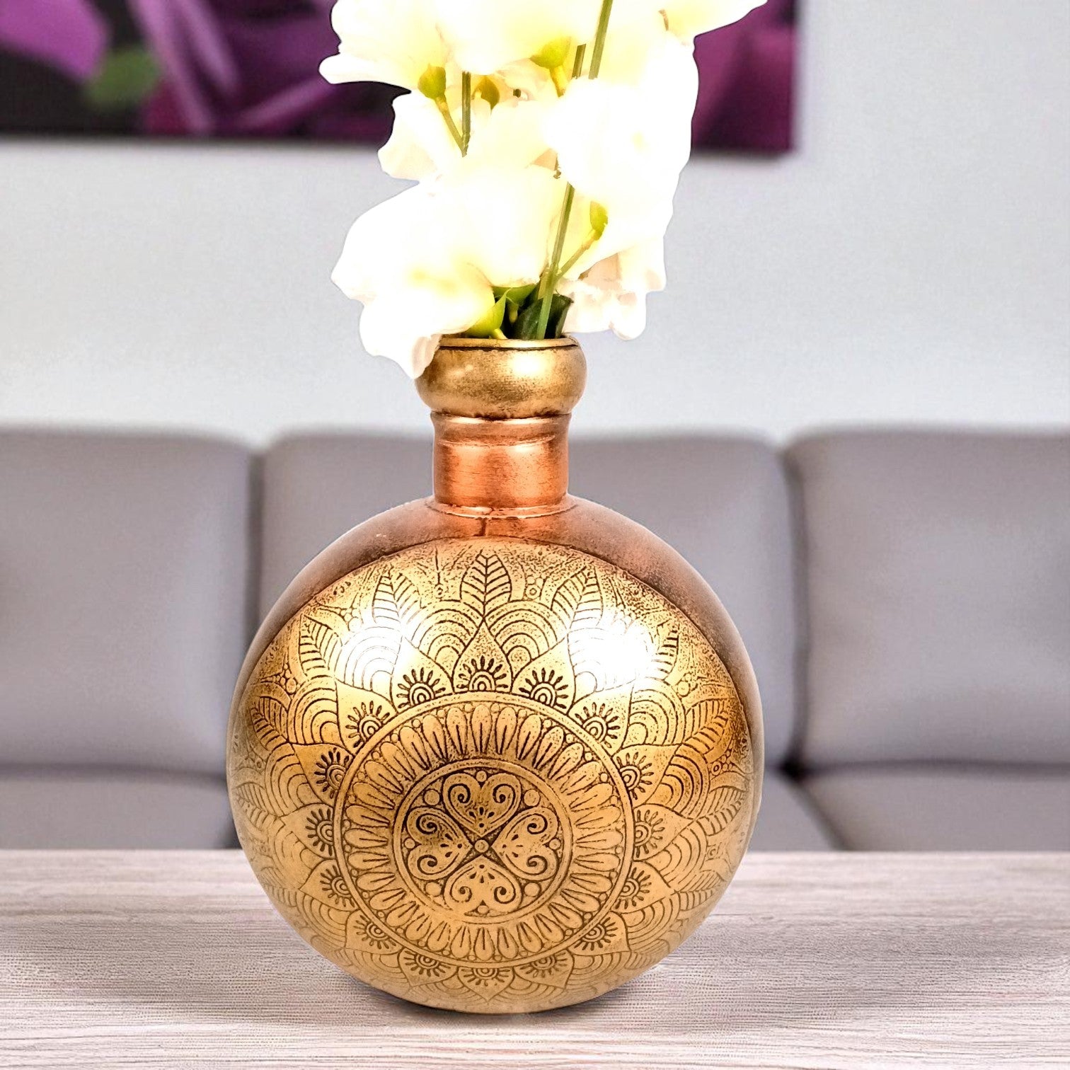 Flower Vase | Decorative Pot | Designer Flower Pot for Living Room, Table, Office, Bedroom & Home Decor | Stylish Modern Vase for Artificial Flower - 12 Inch - Apkamart #Style_Design 1