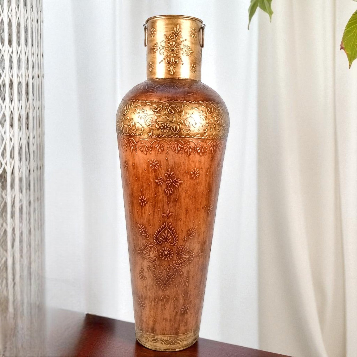 Handcrafted Flower Vase | Decorative Metal Vase for Living Room, Dining Table, Office & Home Décor | Elegant Modern Flower Pot | Elegant Gift - 30 Inch - Apkamart