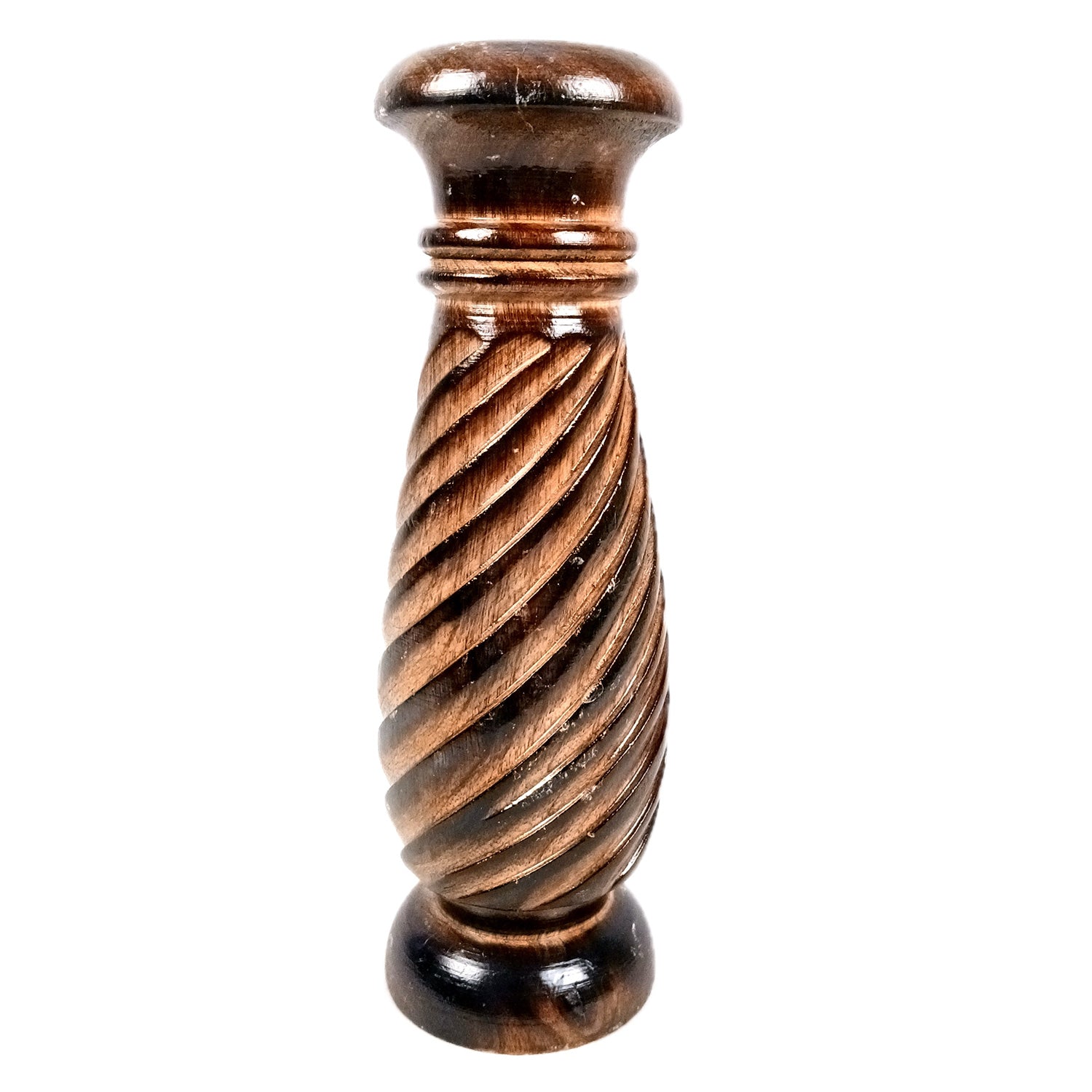 Flower Pot | Wooden Vase - for Home Decoration, Living Room, Table, Shelf, Office & Interior Decor | House Warming & Festival Gift - 12 Inch (Pack Of 2) - Apkamart