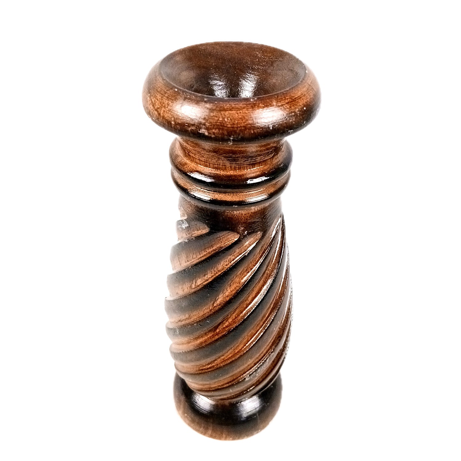 Flower Pot | Wooden Vase - for Home Decoration, Living Room, Table, Shelf, Office & Interior Decor | House Warming & Festival Gift - 10 Inch (Pack Of 2) - Apkamart