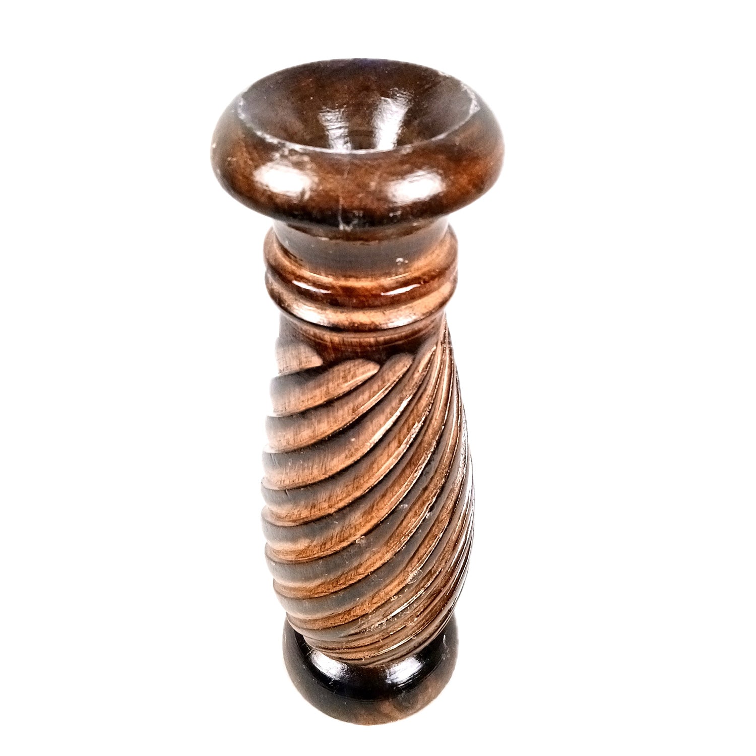 Flower Pot | Wooden Vase - for Home Decoration, Living Room, Table, Shelf, Office & Interior Decor | House Warming & Festival Gift - 12 Inch (Pack Of 2) - Apkamart