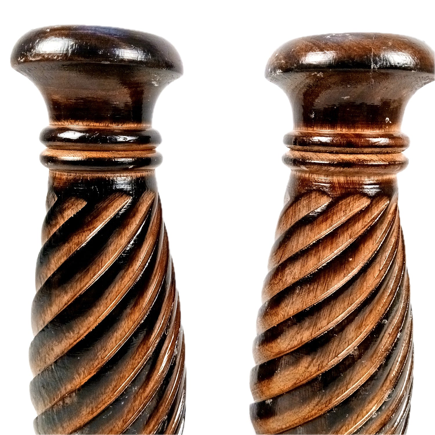 Flower Pot | Wooden Vase - for Home Decoration, Living Room, Table, Shelf, Office & Interior Decor | House Warming & Festival Gift - 12 Inch (Pack Of 2) - Apkamart