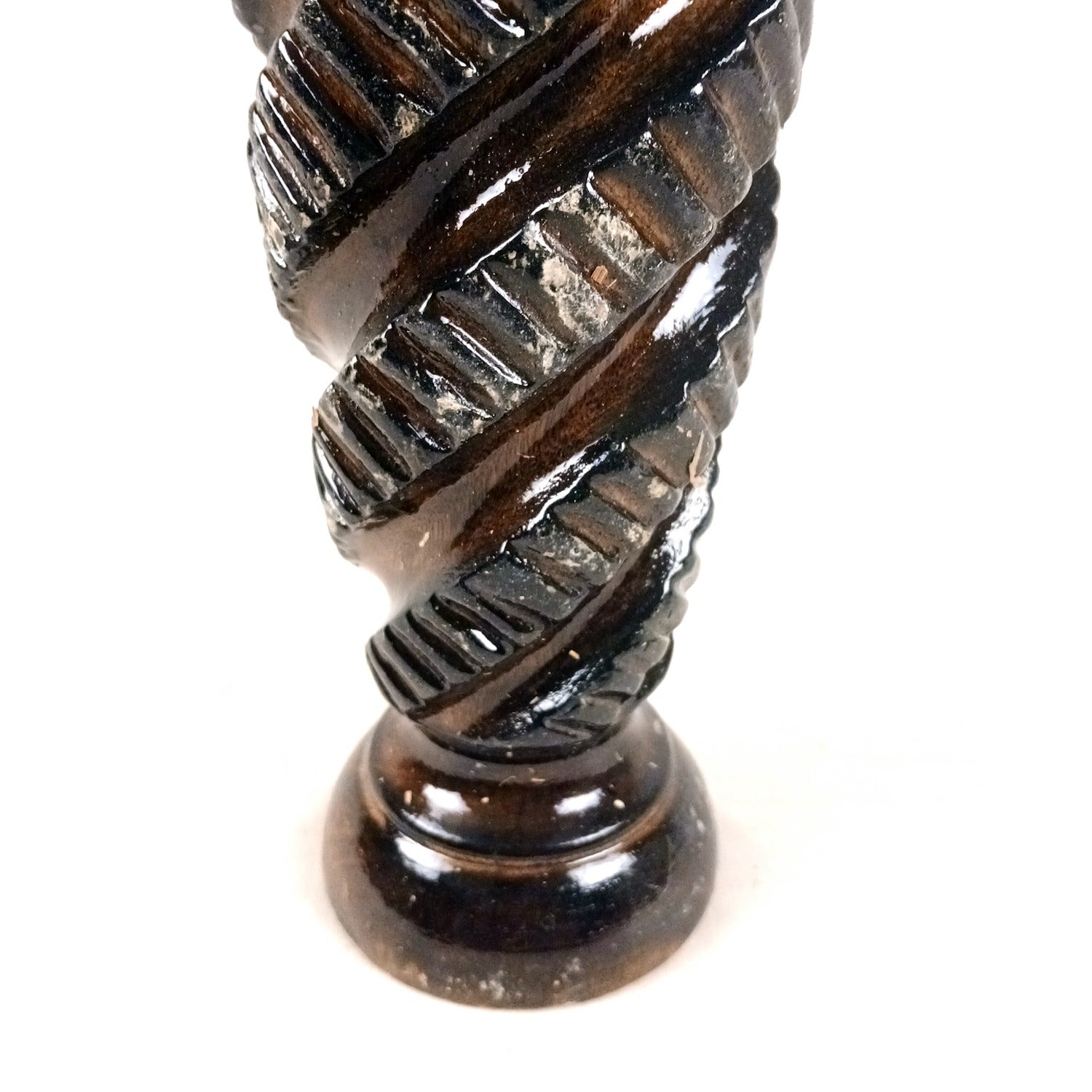 Wooden Flower Vase | Handcrafted Wooden Vase for Home Decor | Decorative Flower Pot for Living Room, Bedroom, Table & Office - 12 Inch (Pack Of 2) - Apkamart