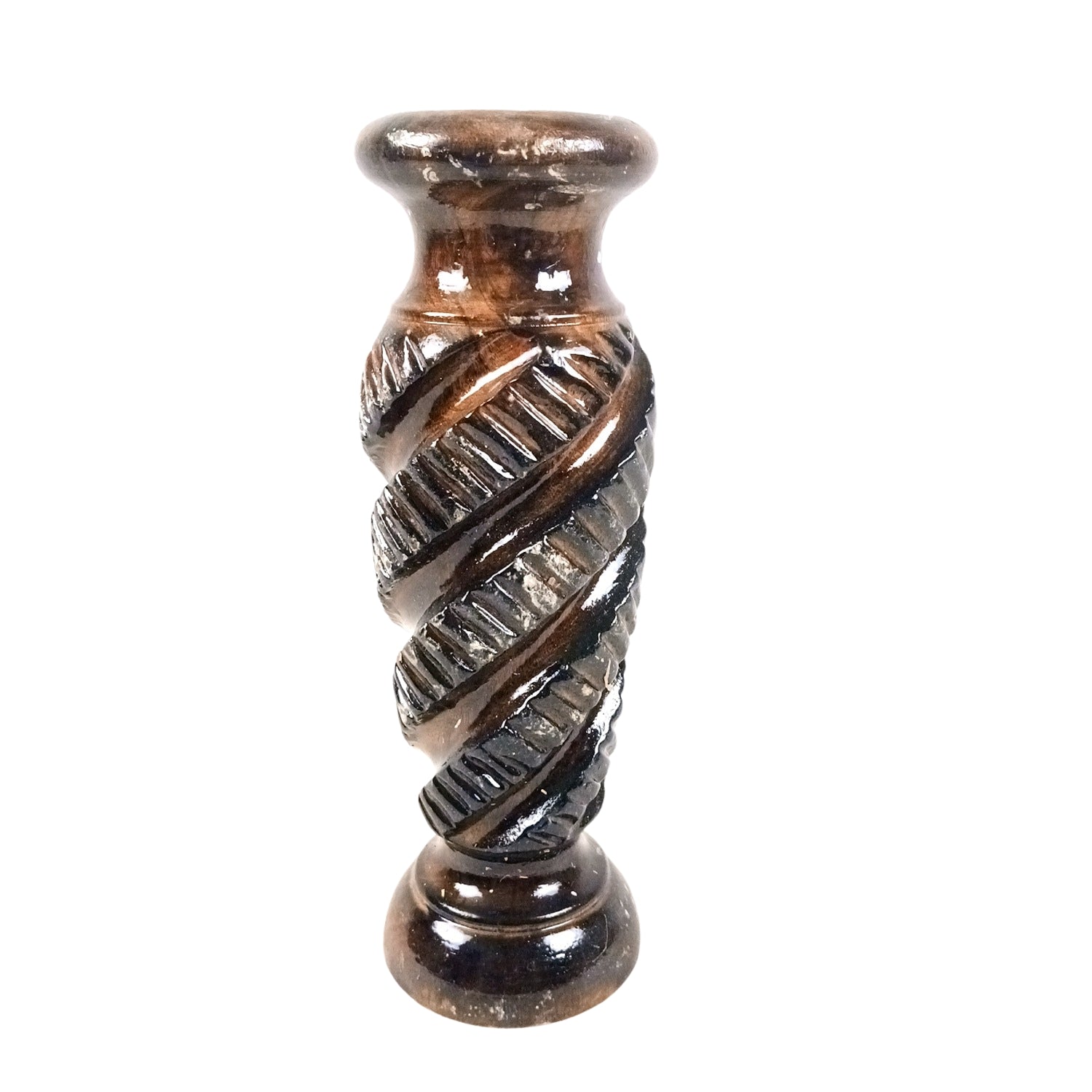 Wooden Flower Vase | Handcrafted Wooden Vase for Home Décor | Decorative Flower Pot for Living Room, Bedroom, Table & Office - 12 Inch - Apkamart