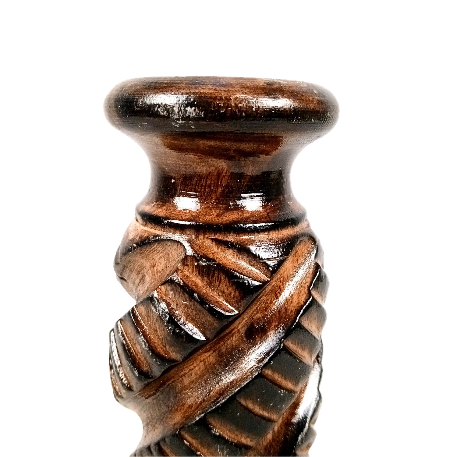 Flower Pot | Wooden Vase - for Home Decoration, Living Room, Table, Shelf, Office & Interior Decor | House Warming & Festival Gift - 10 Inch - Apkamart