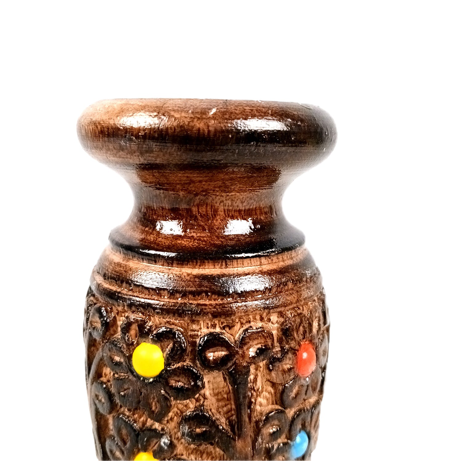 Flower Vase Wooden | Pots for Flowers - For Tabletop, Living Room, Home & Office Decoration | Centerpiece for Table Decoration |Vases for Gifts - 8 Inch - Apkamart