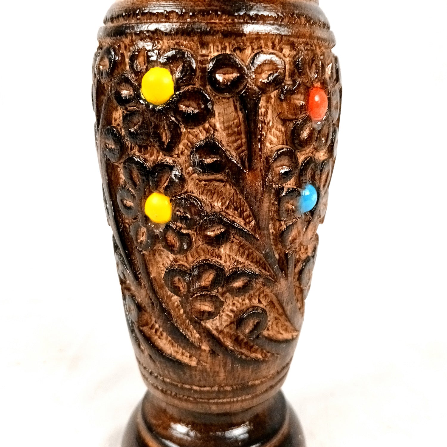 Flower Vase Wooden | Pots for Flowers - For Tabletop, Living Room, Home & Office Decoration | Centerpiece for Table Decoration |Vases for Gifts - 8 Inch - Apkamart