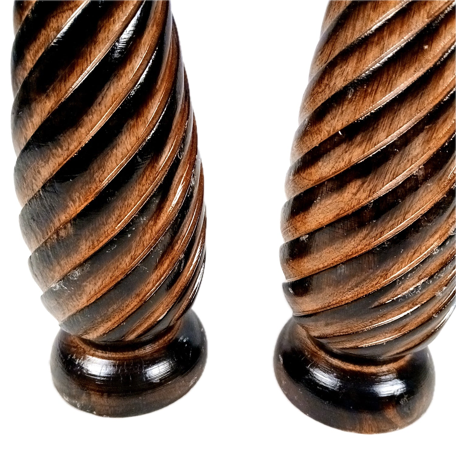 Flower Pot | Wooden Vase - for Home Decoration, Living Room, Table, Shelf, Office & Interior Decor | House Warming & Festival Gift - 12 Inch (Pack Of 2) - Apkamart