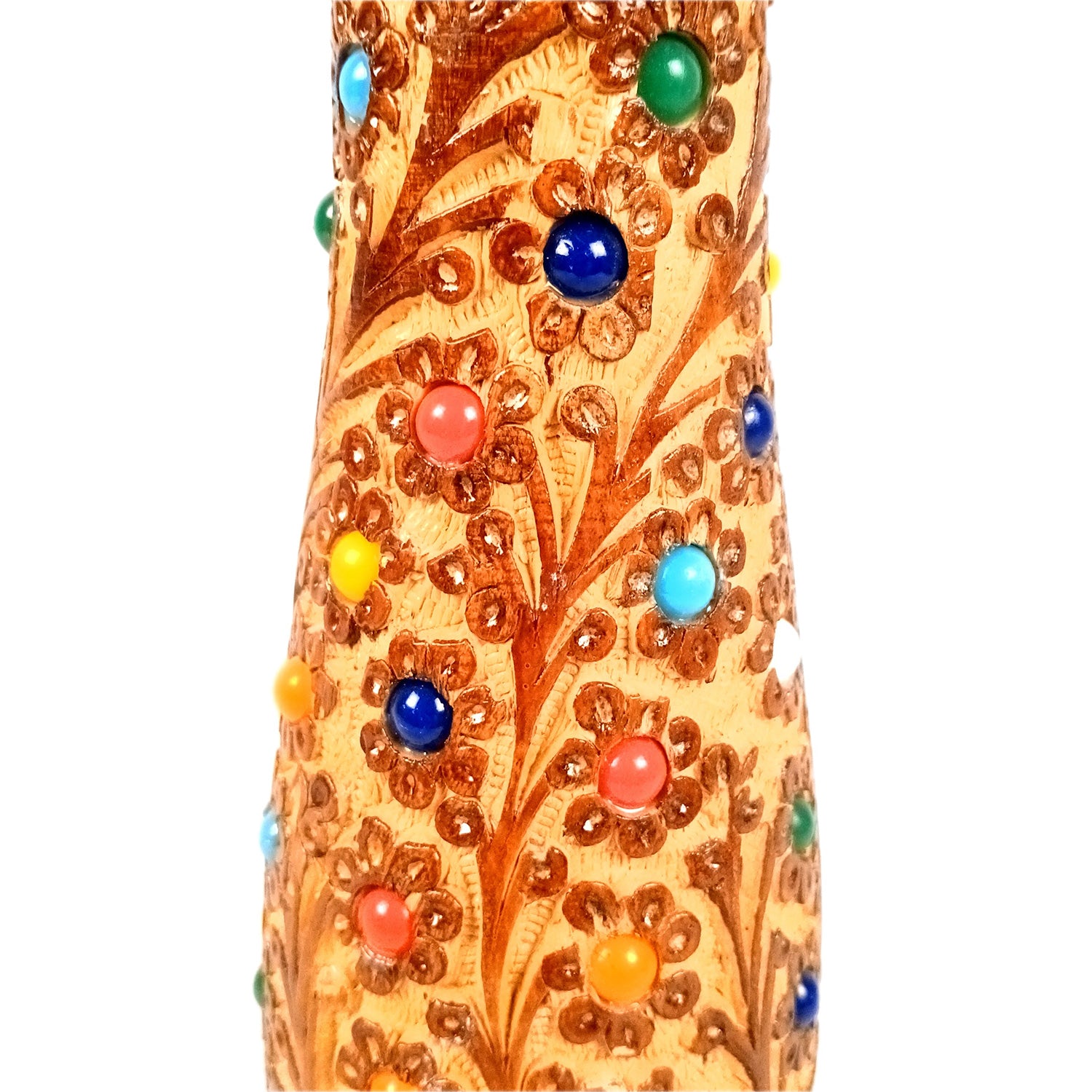 Flower Vase Wooden | Pots for Flowers - For Tabletop, Living Room, Home & Office | Centerpiece for Table Decoration |Vases for Gifts - 12 Inch - Apkamart